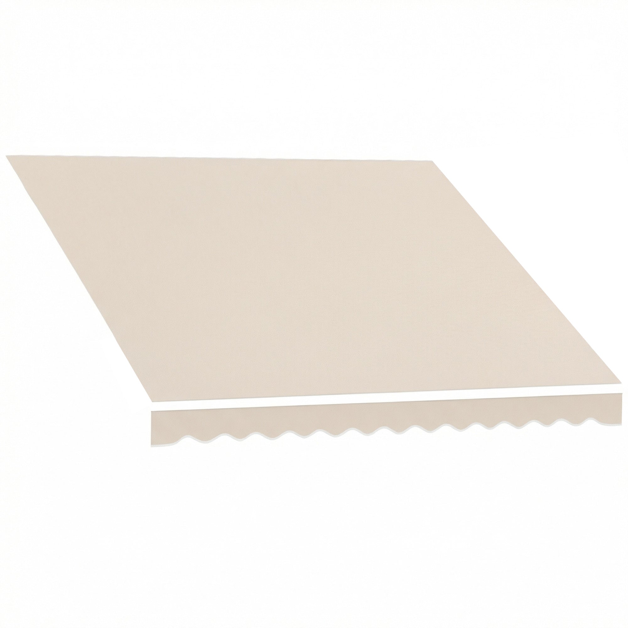 Replacement Awning Fabric with Valance, Water-Repellent High-Density 280 g/m² Polyester, UPF 50+, Fits 3.5 x 2.5 m (11.5 x 8.2 ft) – Cream