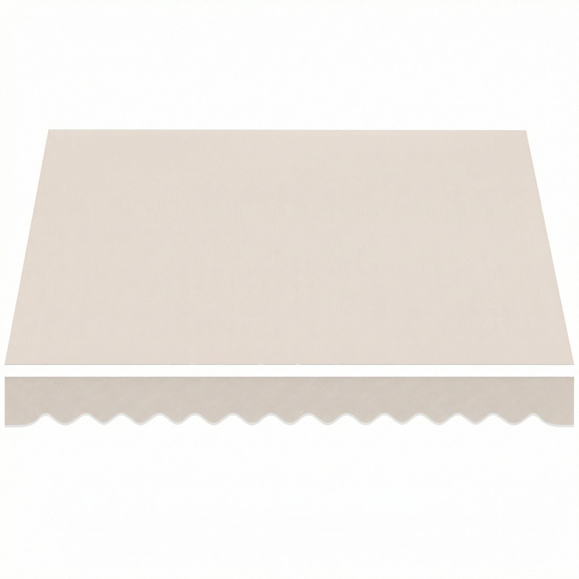 Replacement Awning Fabric with Valance, Water-Repellent High-Density 280 g/m² Polyester, UPF 50+, Fits 3.5 x 2.5 m (11.5 x 8.2 ft) – Cream