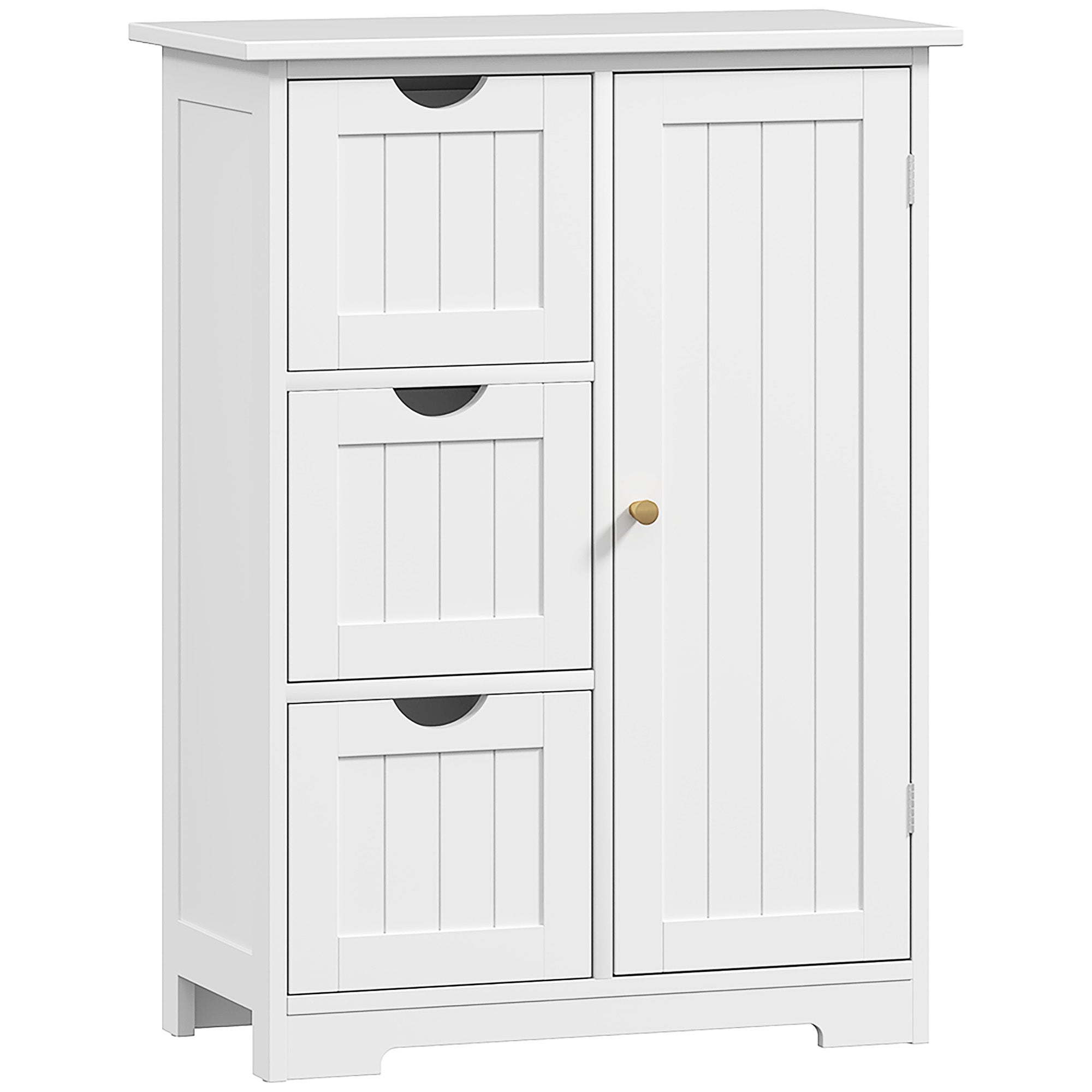 Bathroom Cabinet Narrow Bathroom Cabinet with Drawer, Adjustable Shelves, and Cabinet, Toilet Cabinet Side Cabinet Niche Cabinet for Bathroom, Small Spaces, 60 x 30 x 80 cm White