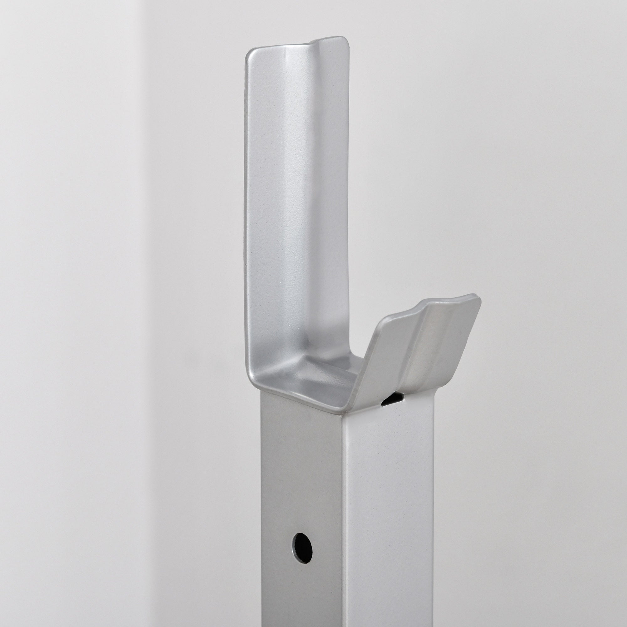 Set of 2 Steel Barbell Racks, 2 Hooks with Adjustable Height, 150kg Capacity, 55x57x105-170cm, Black