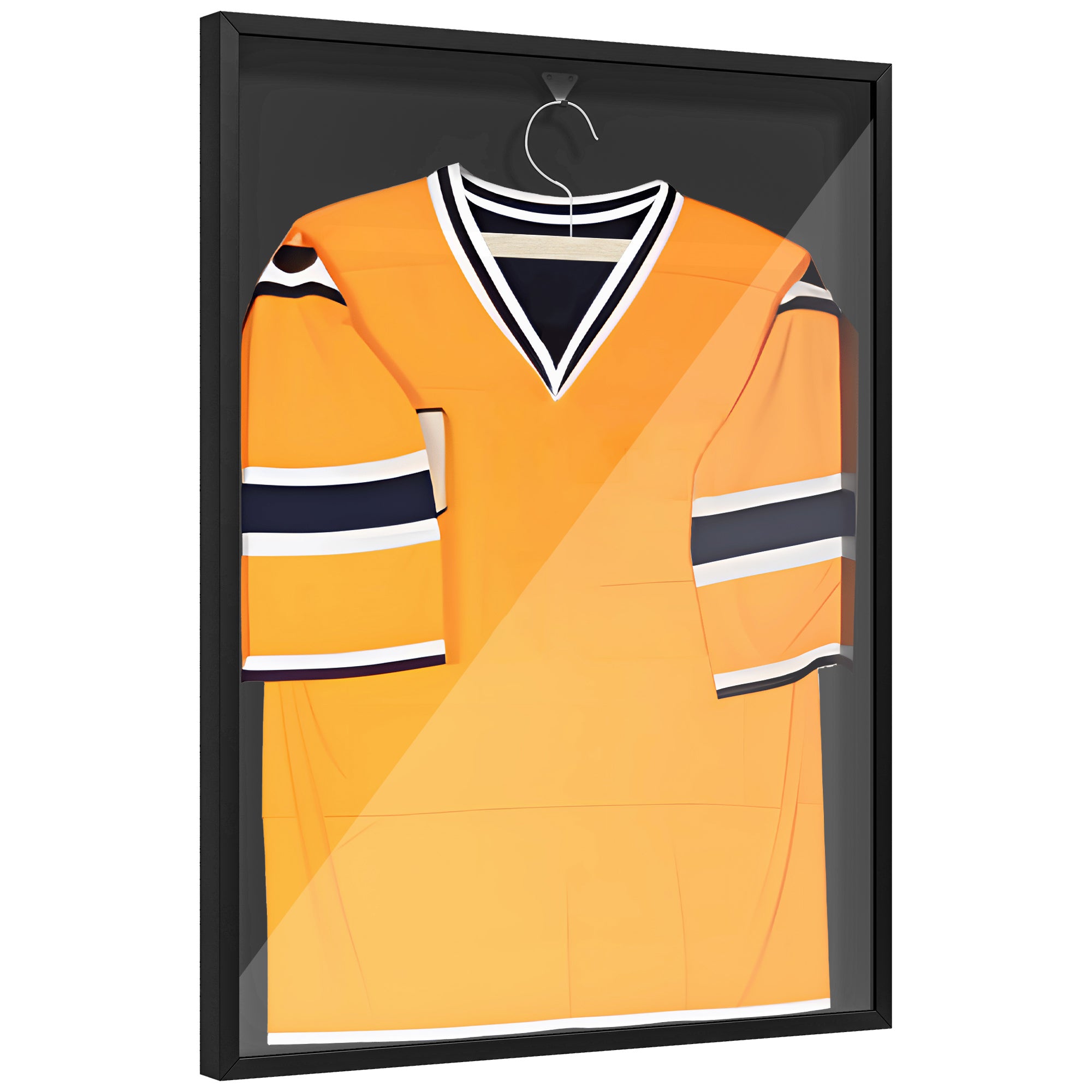 Frame box T-frame jersey frame in aluminum and UV protection acrylic, 60 x 80 cm