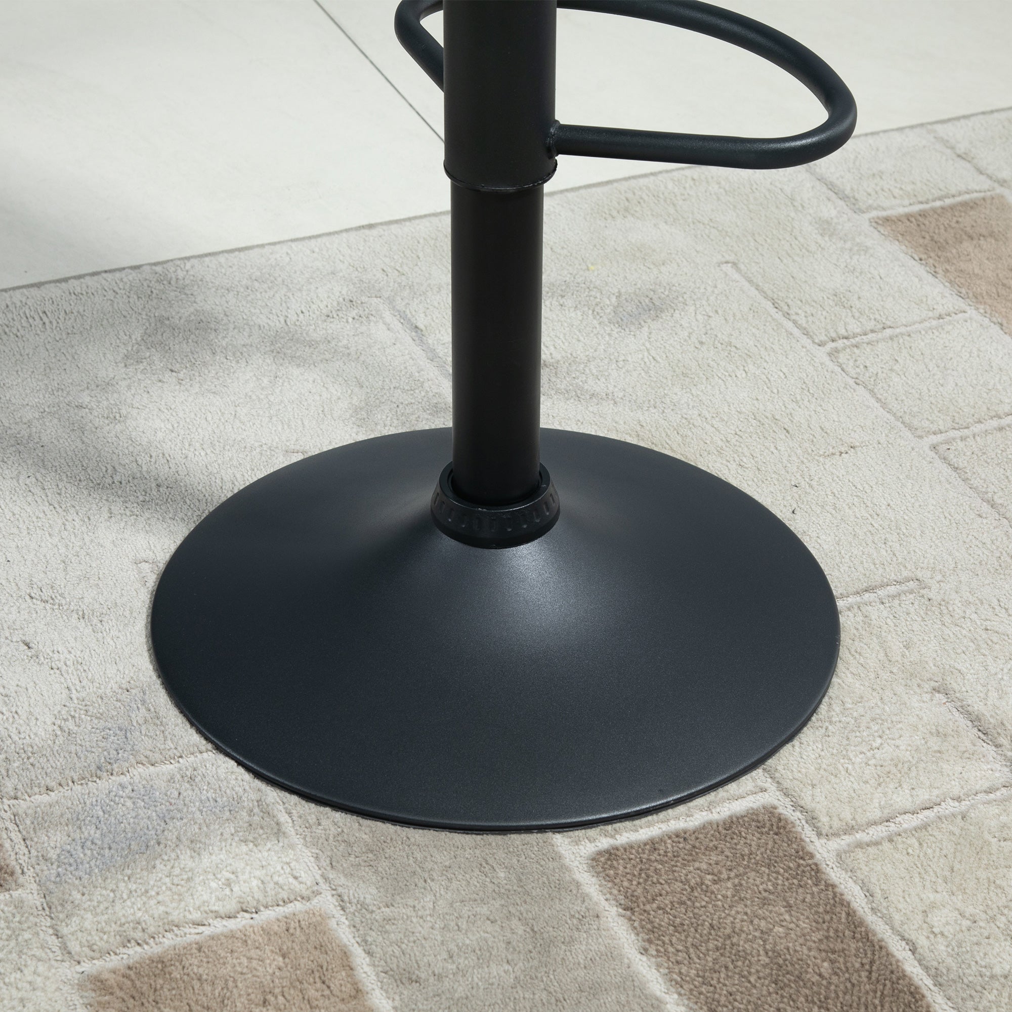 Set of 2 Swivel Bar Stools with Adjustable Height, Velvet Upholstery and Round Base, 51.5x57.5x93-114.5cm, Blue