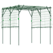 Steel Rust-Free Rose Trellis with Triangular Support Design 223x223x223 cm Rose Arch for Climbing Plants Garden Trellis for Indoor Plants Plant Trellis for Vegetables Flowers Green