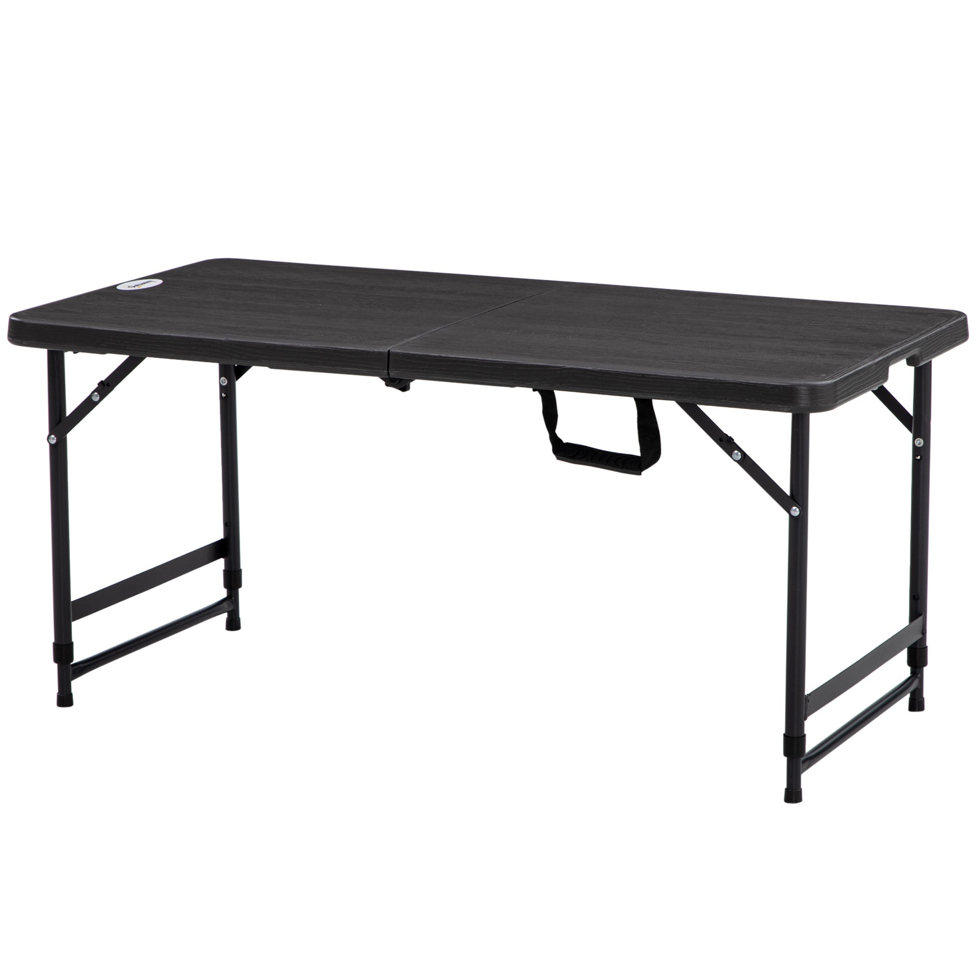 Folding Outdoor Table Plastic 118 x 60 x 74 cm Weatherproof Folding Table, Non-Slip Buffet Table Camping Table Balcony Table Patio Table Outdoor Dining Table for Garden, Patio, Balcony Black