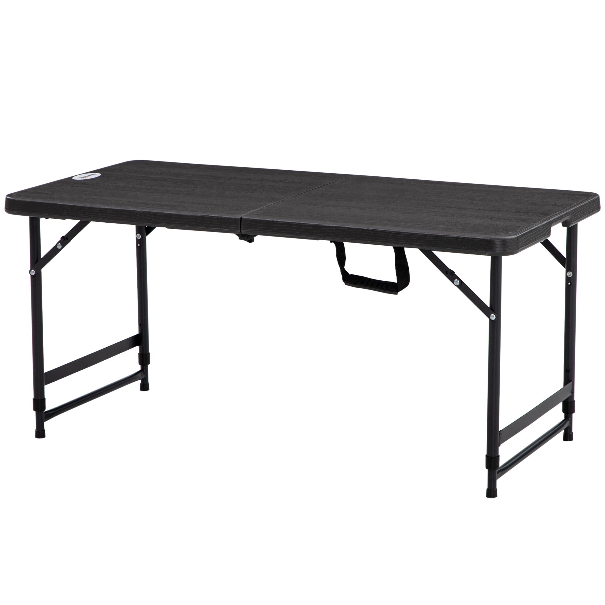 Folding Outdoor Table Plastic 118 x 60 x 74 cm Weatherproof Folding Table, Non-Slip Buffet Table Camping Table Balcony Table Patio Table Outdoor Dining Table for Garden, Patio, Balcony Black
