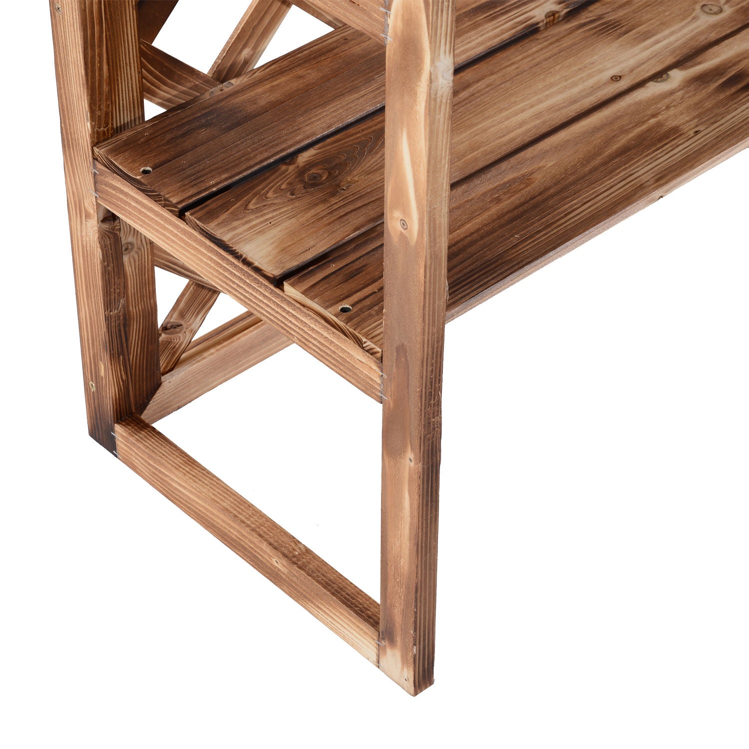 Flower Stand Flower Rack Plant Stand Flower Bench 3 Tiers Pine Wood (Model8)