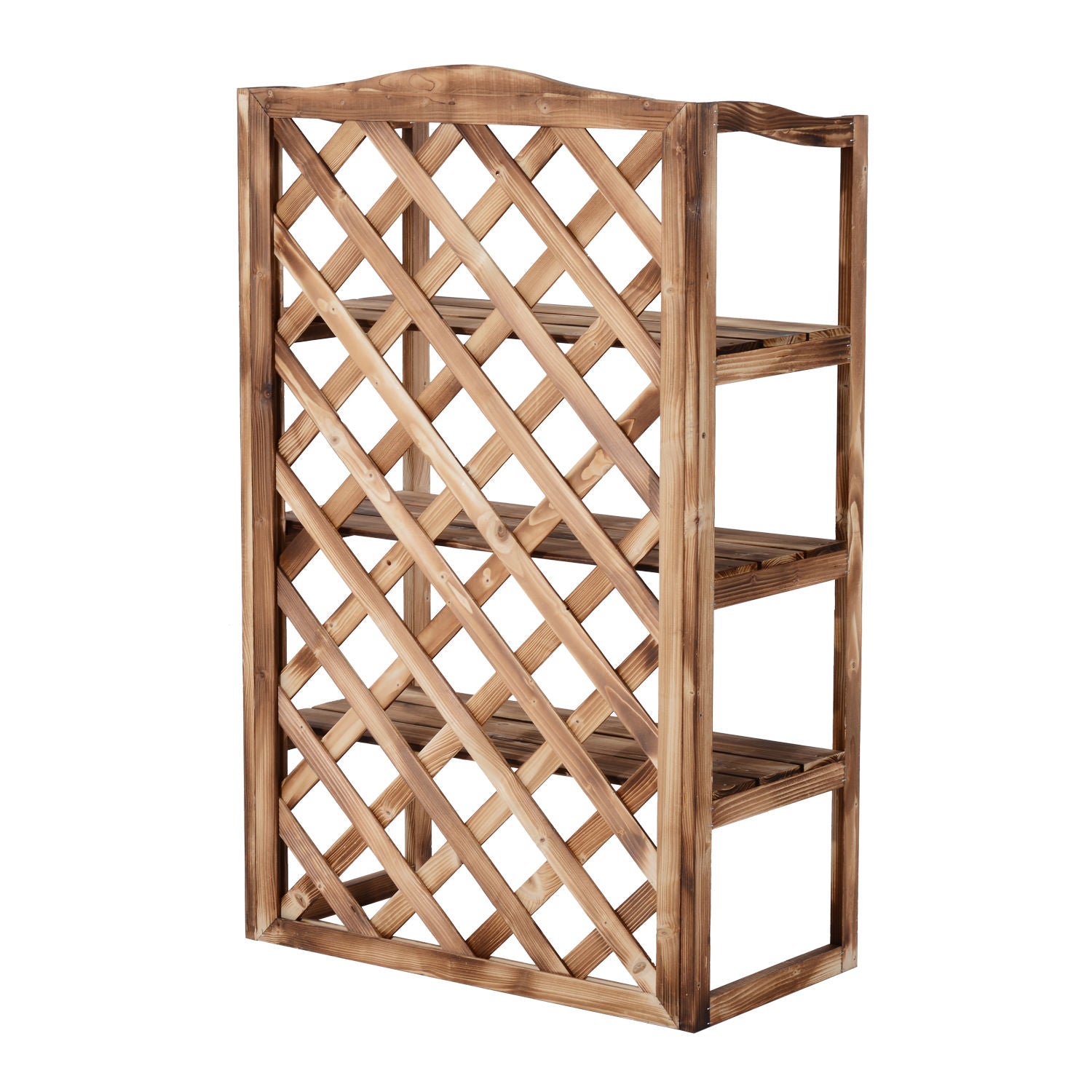 Flower Stand Flower Rack Plant Stand Flower Bench 3 Tiers Pine Wood (Model8)