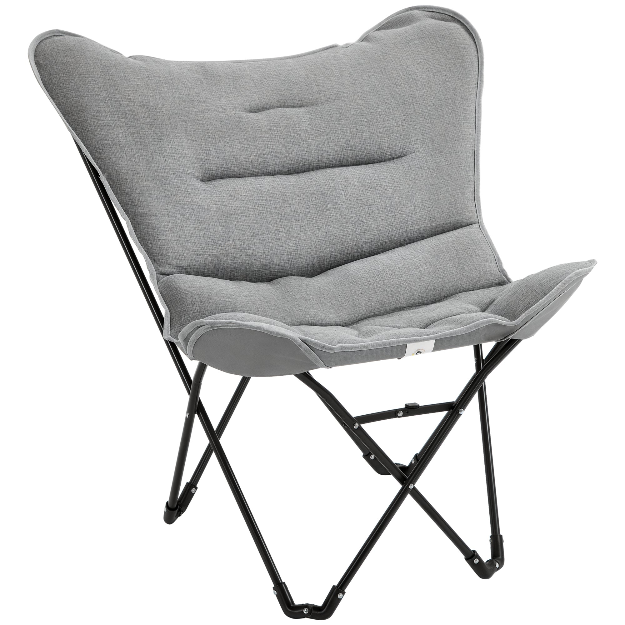 Folding Chair Foldable Camping Chair Padded Outdoor Folding Chair up to 120kg Load-Bearing Robust Fishing Chair Garden Chair for Garden Camping Beach