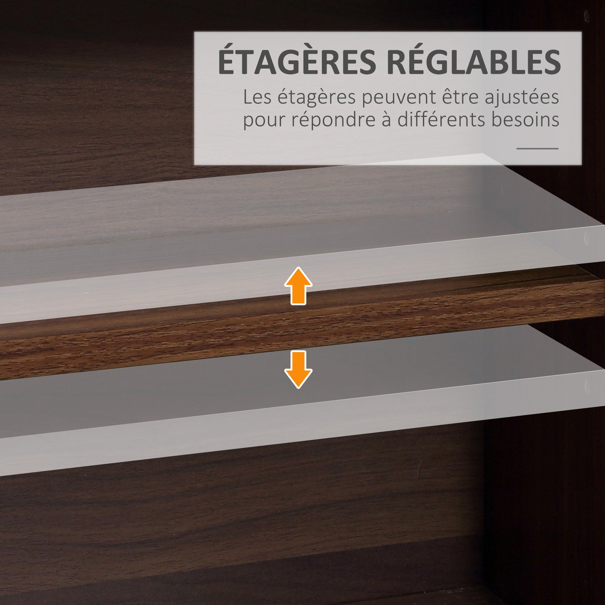 CD/DVD Storage Shelf Storage Unit for 1116 CDs 36 Height-Adjustable Compartments 102 x 24 x 195 cm Brown