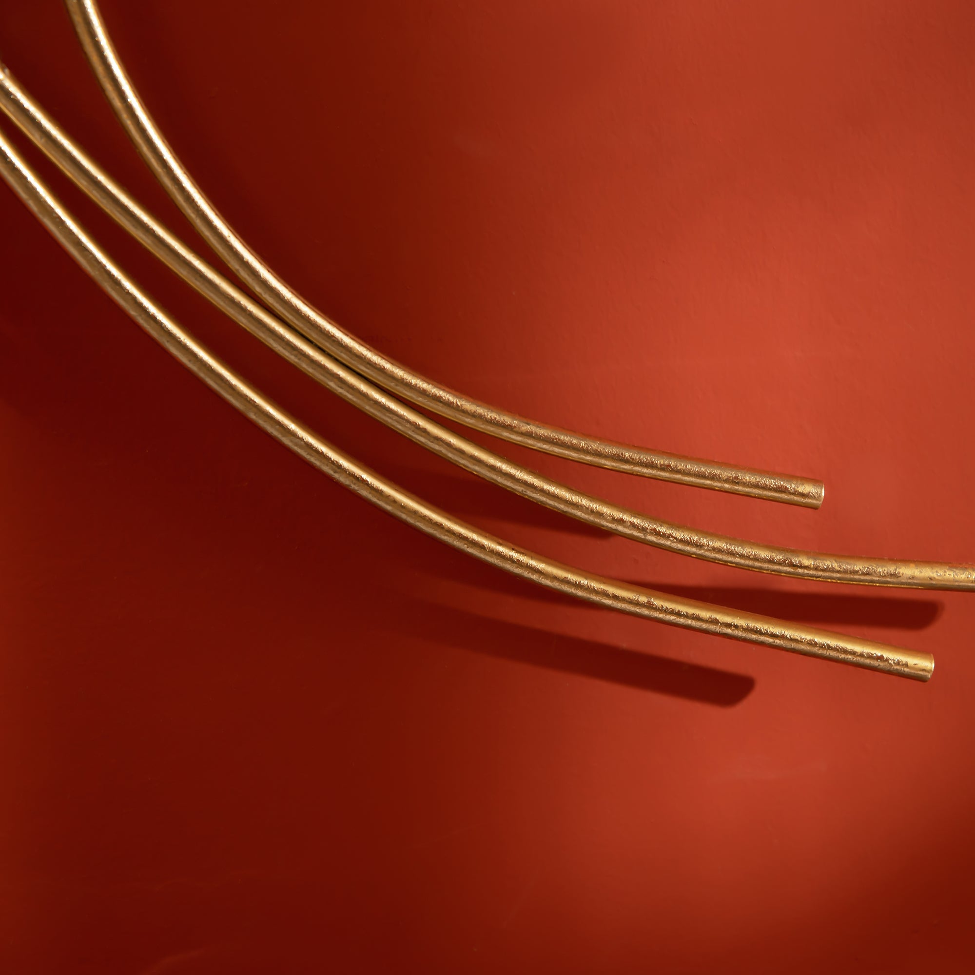 3D Metal Wall Decoration Art, Golden Wall Art with Ginkgo Leaves 138x70cm