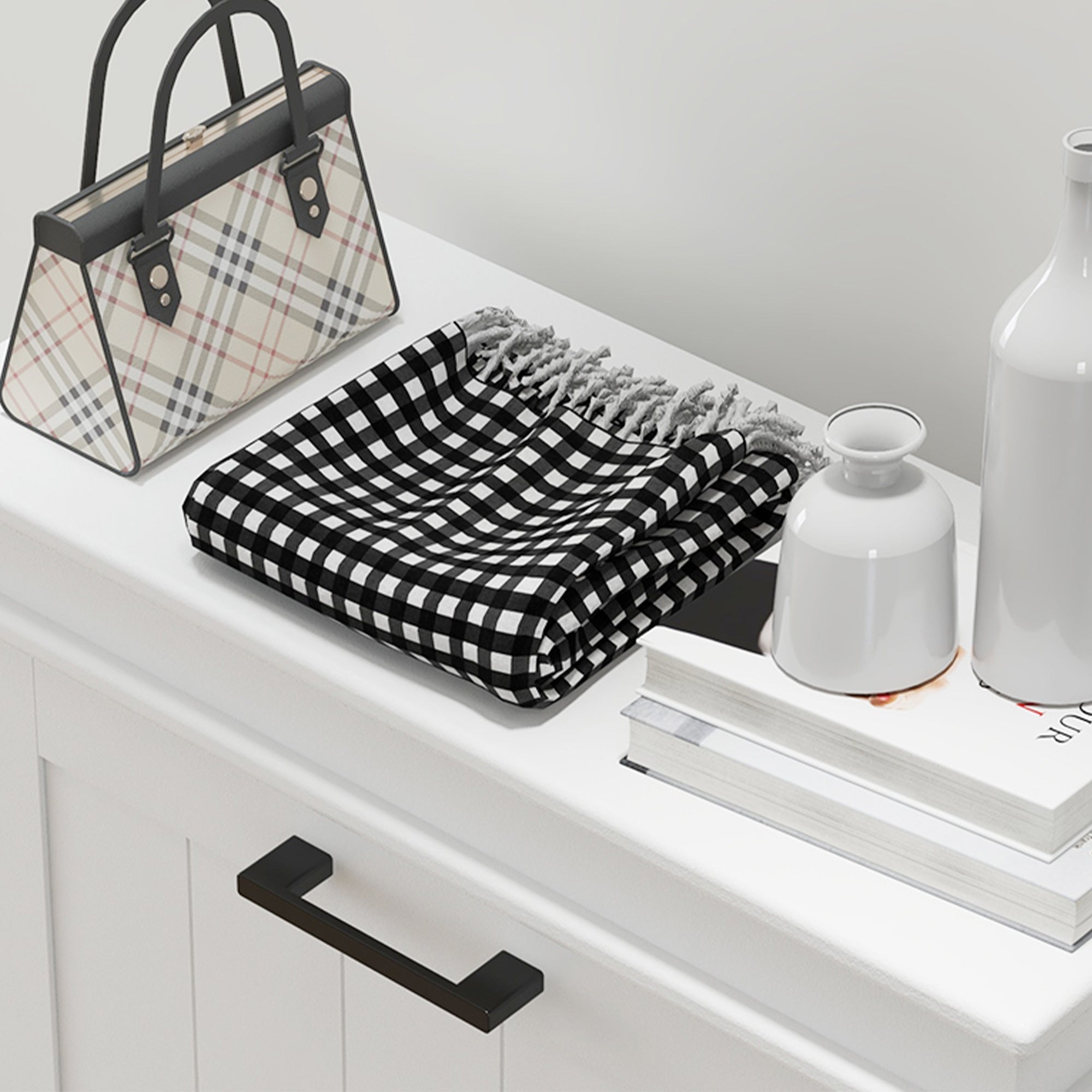 Space-Saving Shoe Cabinet with 3 Flip Drawers for 15 Pairs of Shoes, Shoe Storage Cabinet with Adjustable Shelf, 54x24x117.5 cm, White