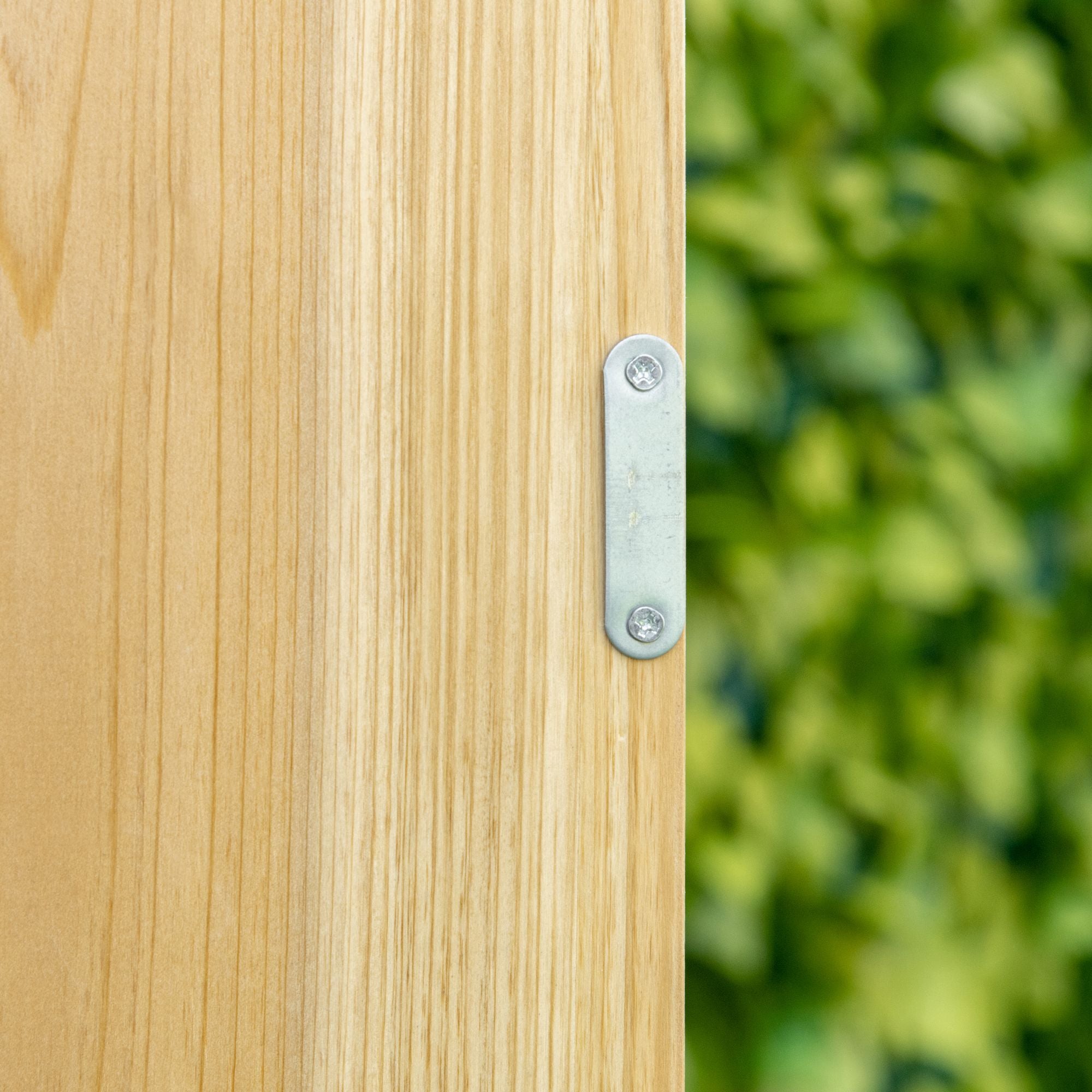 Garden Cabinet, Garden Storage Cabinet, with galvanized metal worktop double door shelf with handle solid wood raised feet 80 x 45 x 92 cm natural wood