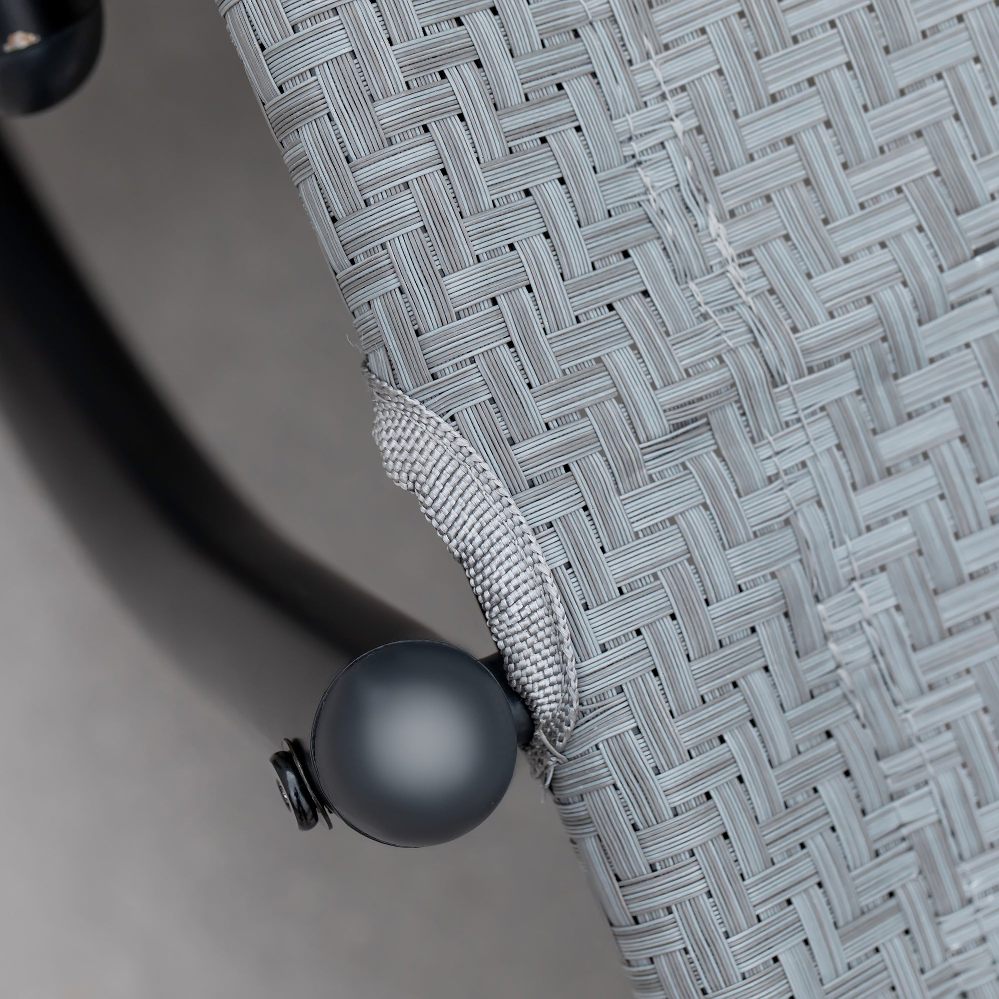 Rocking Chair Rocking Sun Lounger with Headrest Sun Lounger Swing up to 160 kg load Texteline Gray 61 x 160 x 79 cm