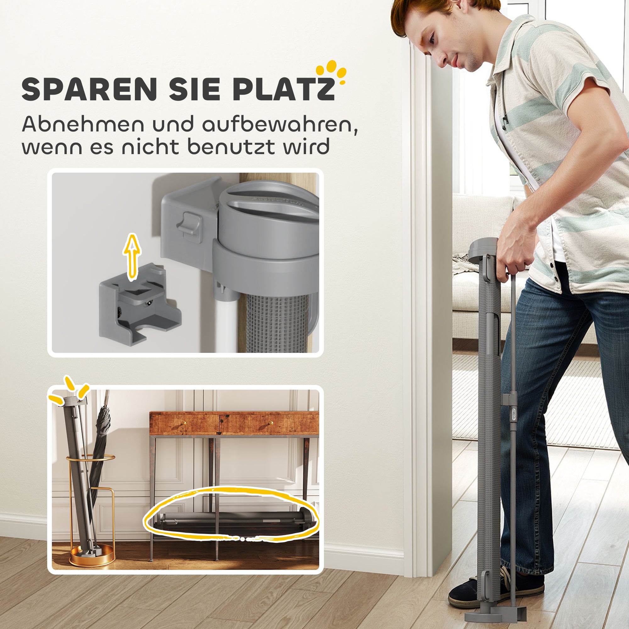 Retractable Stair Gate 0-136cm 87cm High Door Safety Gate Stair Barrier Retractable Gate Safety Gate for Pets Door Gate Protection Gate Suitable for Stairs Doors Indoor & Outdoor