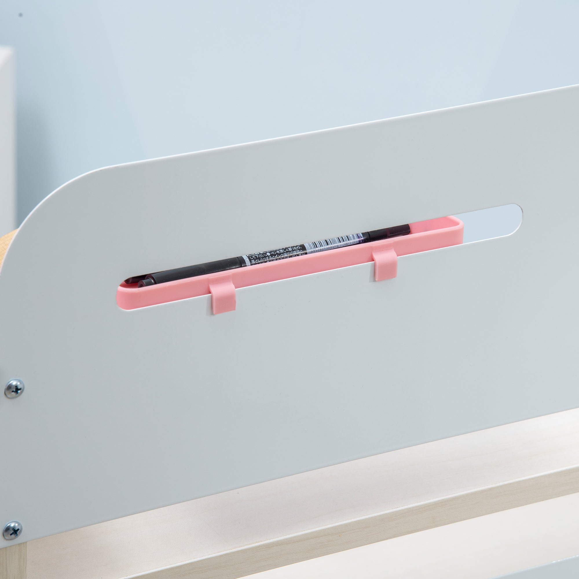 Kids Desk and Chair Set for 3+ Years Adjustable Height Children's Desk with Tiltable Desktop Drawer and Bookshelf 80x52x88-109 cm and 35.5x44.5x66-80 cm Pink