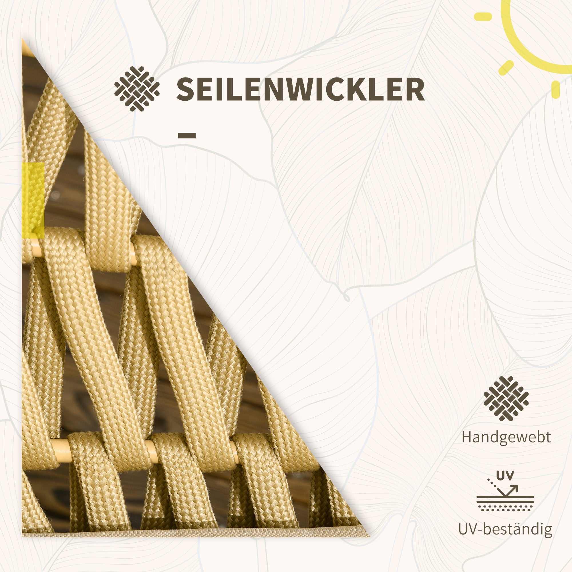 4 Piece Garden Furniture Set, Seating Group with 1 Coffee Table, 2 Armchairs, 1 Double Sofa, Patio Furniture Set with Cushions, Seating Set for Garden, Patio, Steel, Khaki