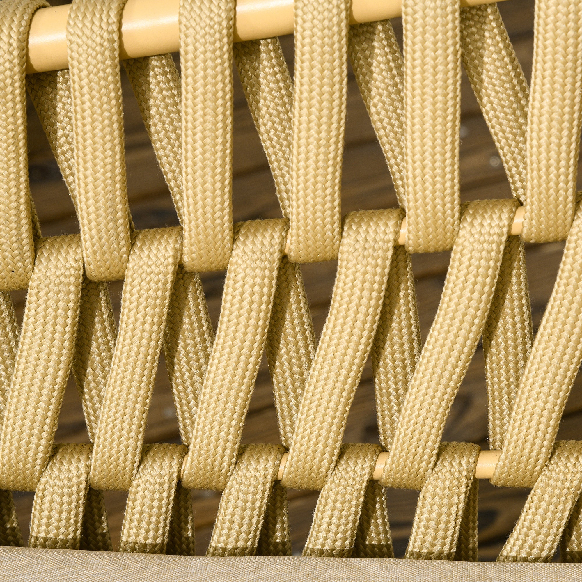 4 Piece Garden Furniture Set, Seating Group with 1 Coffee Table, 2 Armchairs, 1 Double Sofa, Patio Furniture Set with Cushions, Seating Set for Garden, Patio, Steel, Khaki