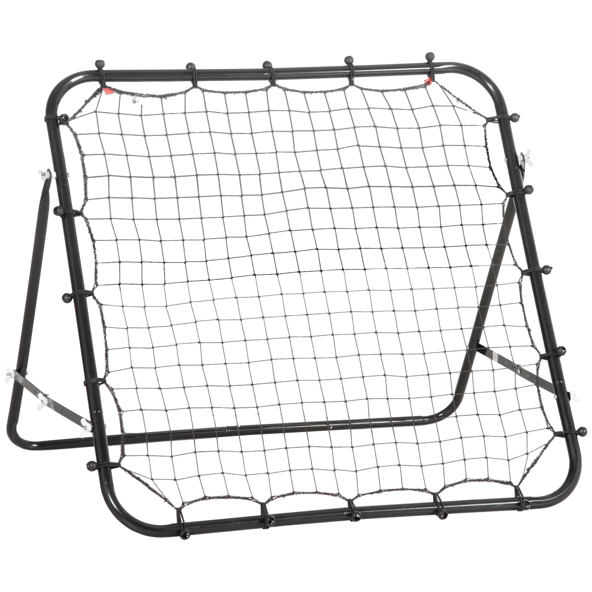 Soccer Rebounder, Kickback Rebound Net, Metal Frame with PE Fabric, Kickback Rebound Wall for Baseball Basketball, Goal for Youth Training 96x80x96cm, Black
