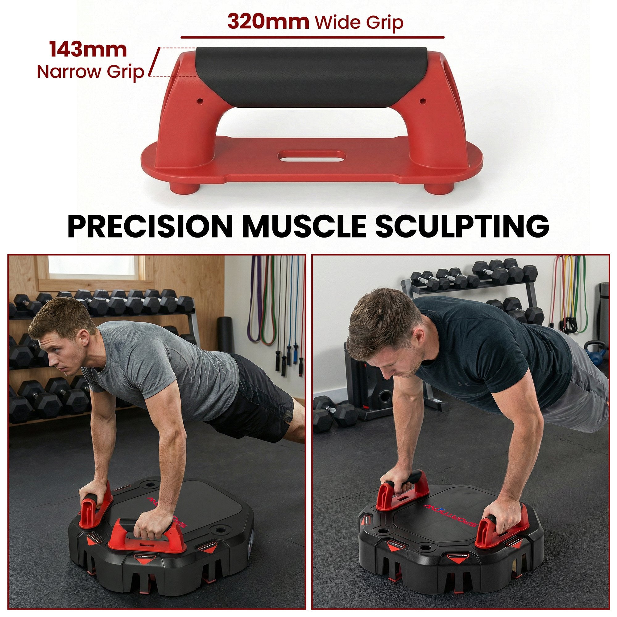 SPORTNOW 7-in-1 Adjustable Push-Up Board with Resistance Bands, Wheels & Door Anchor — Foldable Multifunction Home Gym