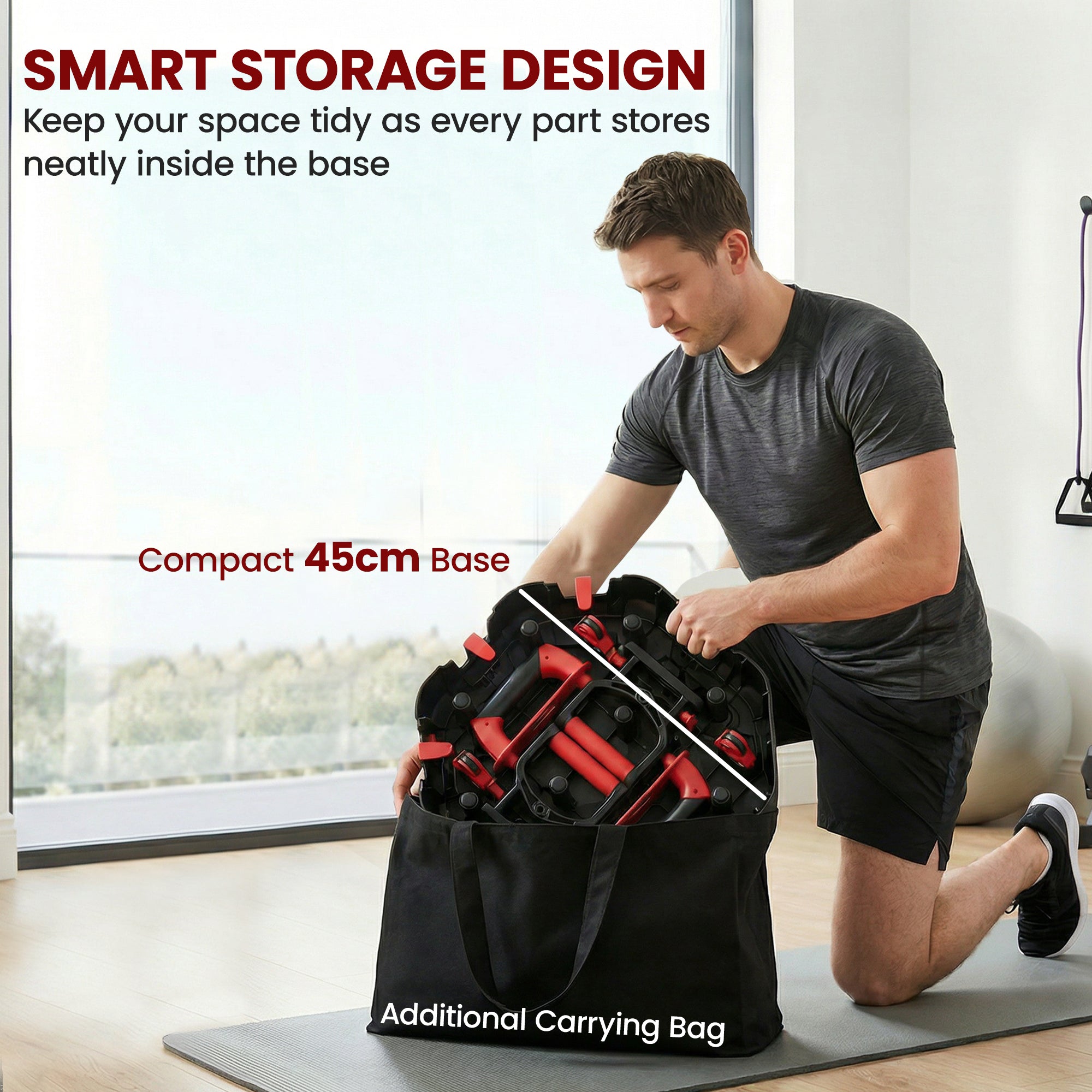 SPORTNOW 7-in-1 Adjustable Push-Up Board with Resistance Bands, Wheels & Door Anchor — Foldable Multifunction Home Gym