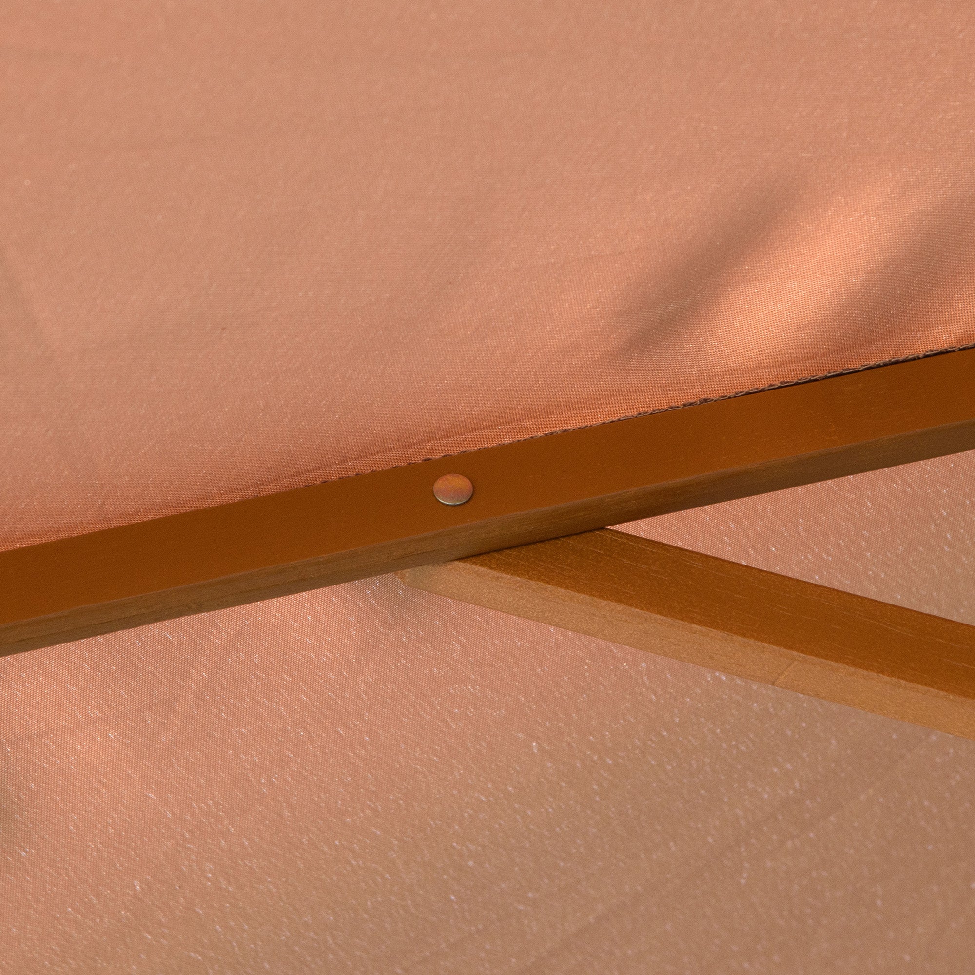 Sun Umbrella Ø 300 cm, Sun Umbrella with UV Protection Balcony Umbrella made of Wood Beach Umbrella Stable Market Umbrella Sun Protection for Beach Terrace Garden, Khaki