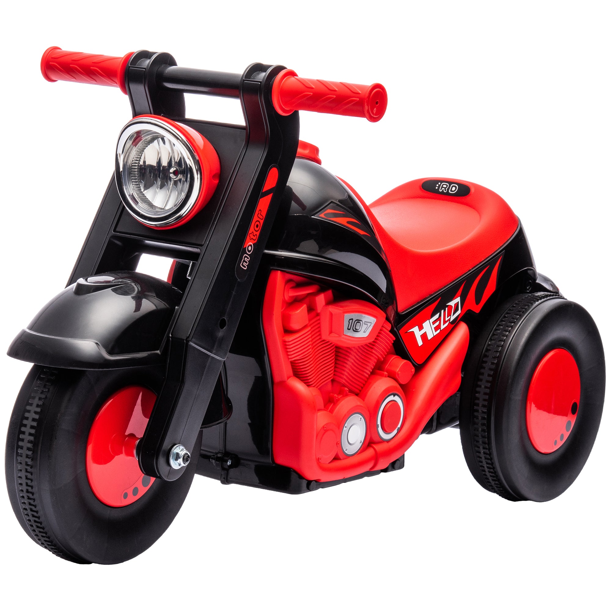 Child Rider with Bubbles and Music, Baby Rider Motorcycle 2 Years, Wide Wheels, Easy Transport, Scooter Balance Bike for Children 2-5 Years, Black