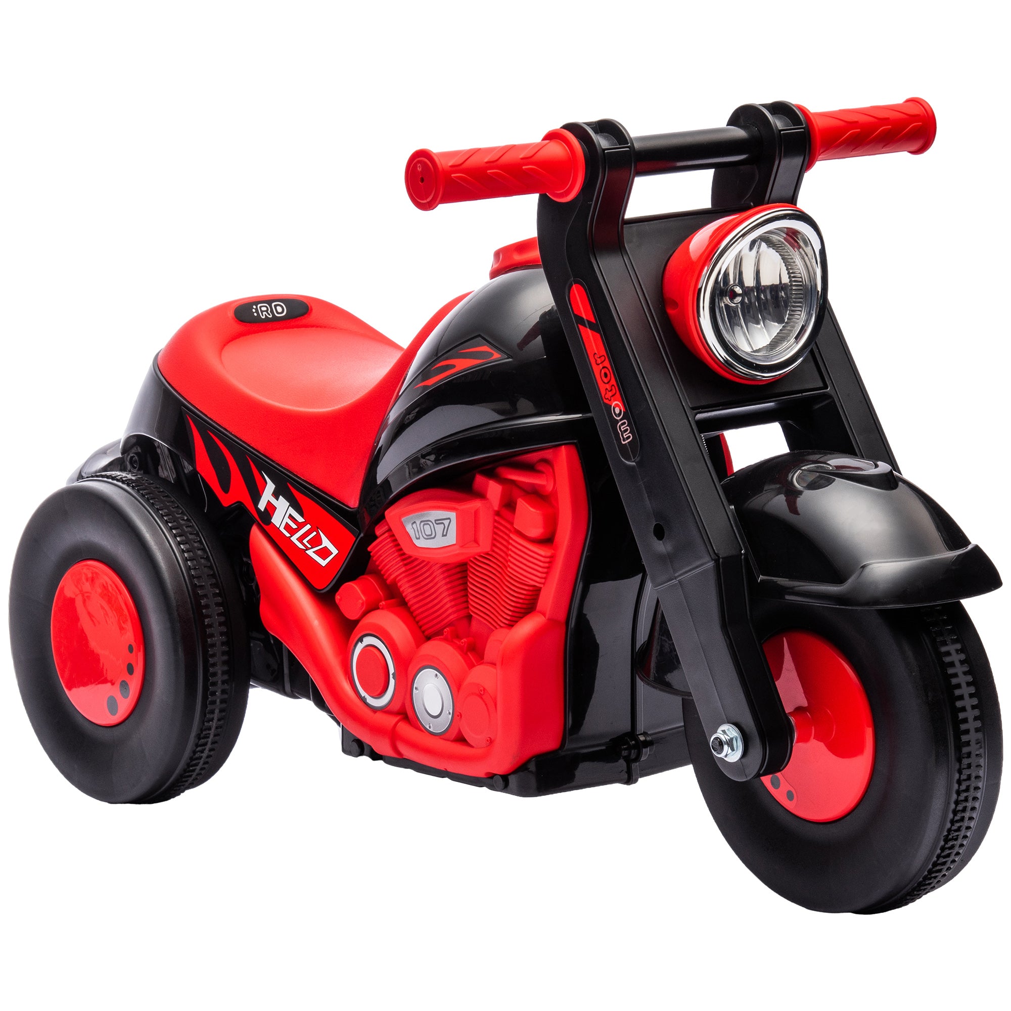 Child Rider with Bubbles and Music, Baby Rider Motorcycle 2 Years, Wide Wheels, Easy Transport, Scooter Balance Bike for Children 2-5 Years, Black