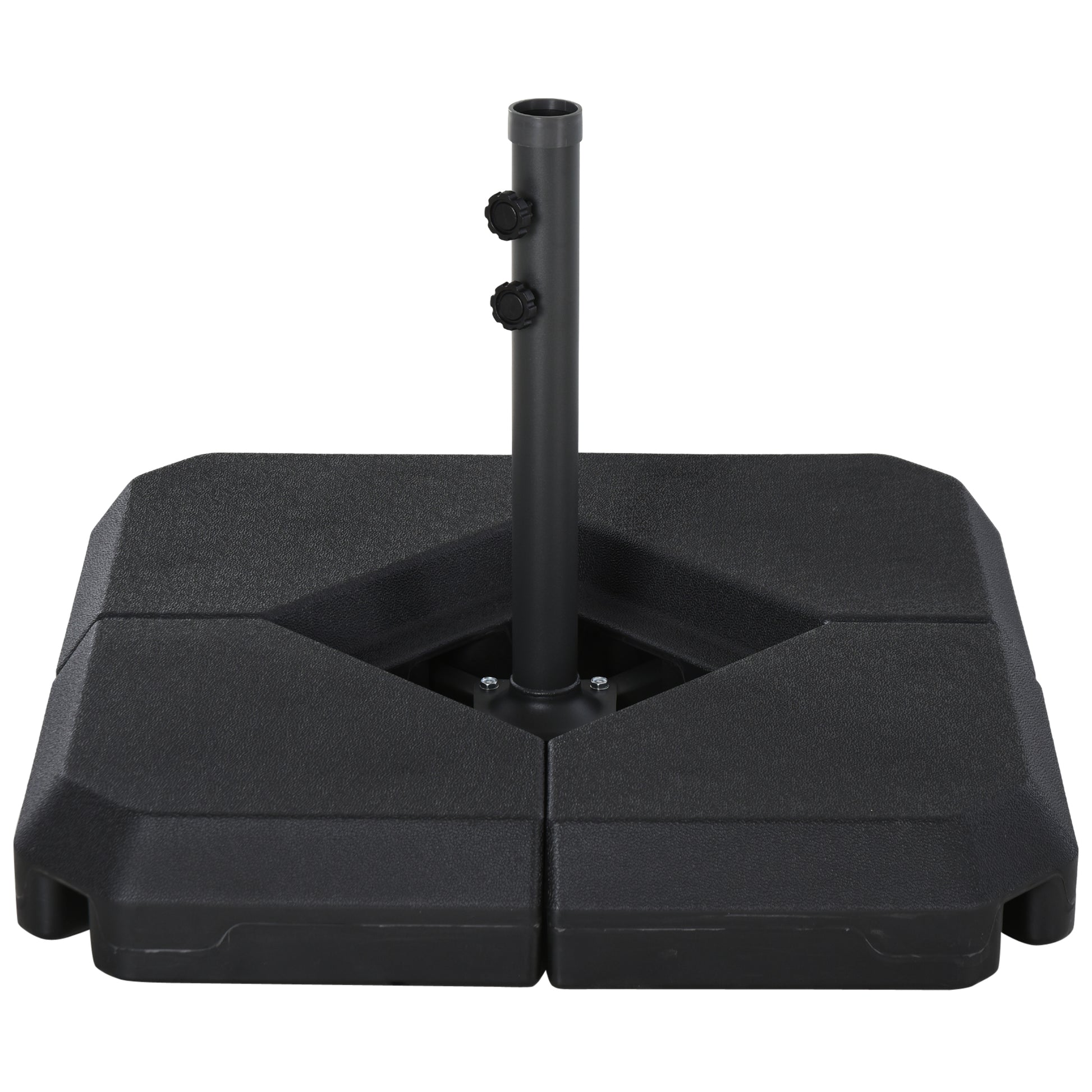 Umbrella Stand 4-piece Fillable Umbrella Base 15kg / 18 kg with Water or Sand Umbrella Weight for Cantilever Umbrella Ground Cross Umbrella Holder Cantilever Umbrella Stand Plastic Black