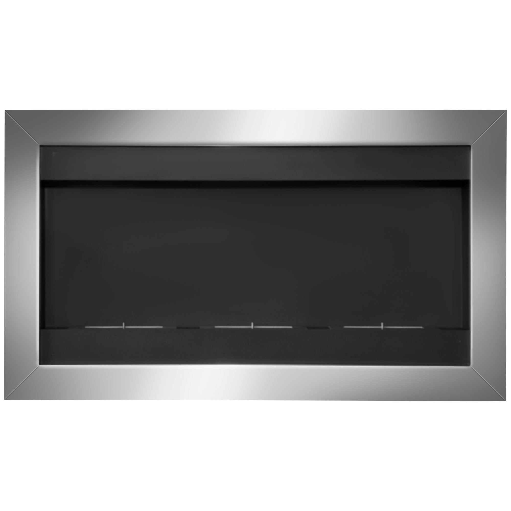 Wall-Mounted Bioethanol Fireplace with 3 Stainless Steel Burners 110 x 63 x 16cm