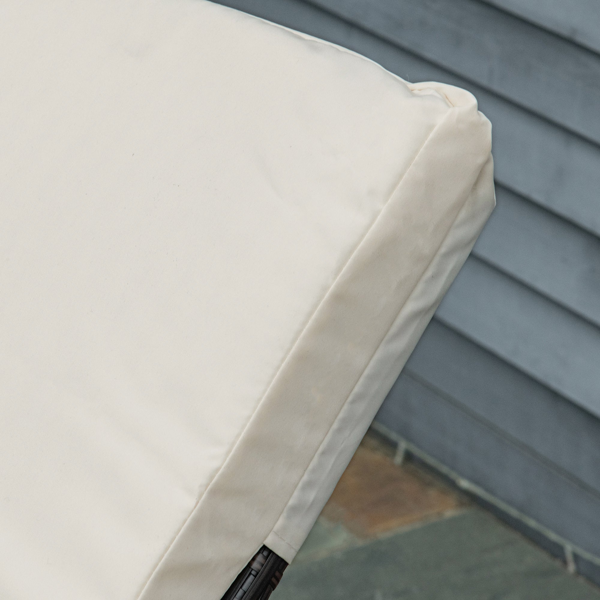 Rattan PE Sun Lounger with 5-Position Reclining Backrest, Garden Lounger with Removable Cushions, Brown