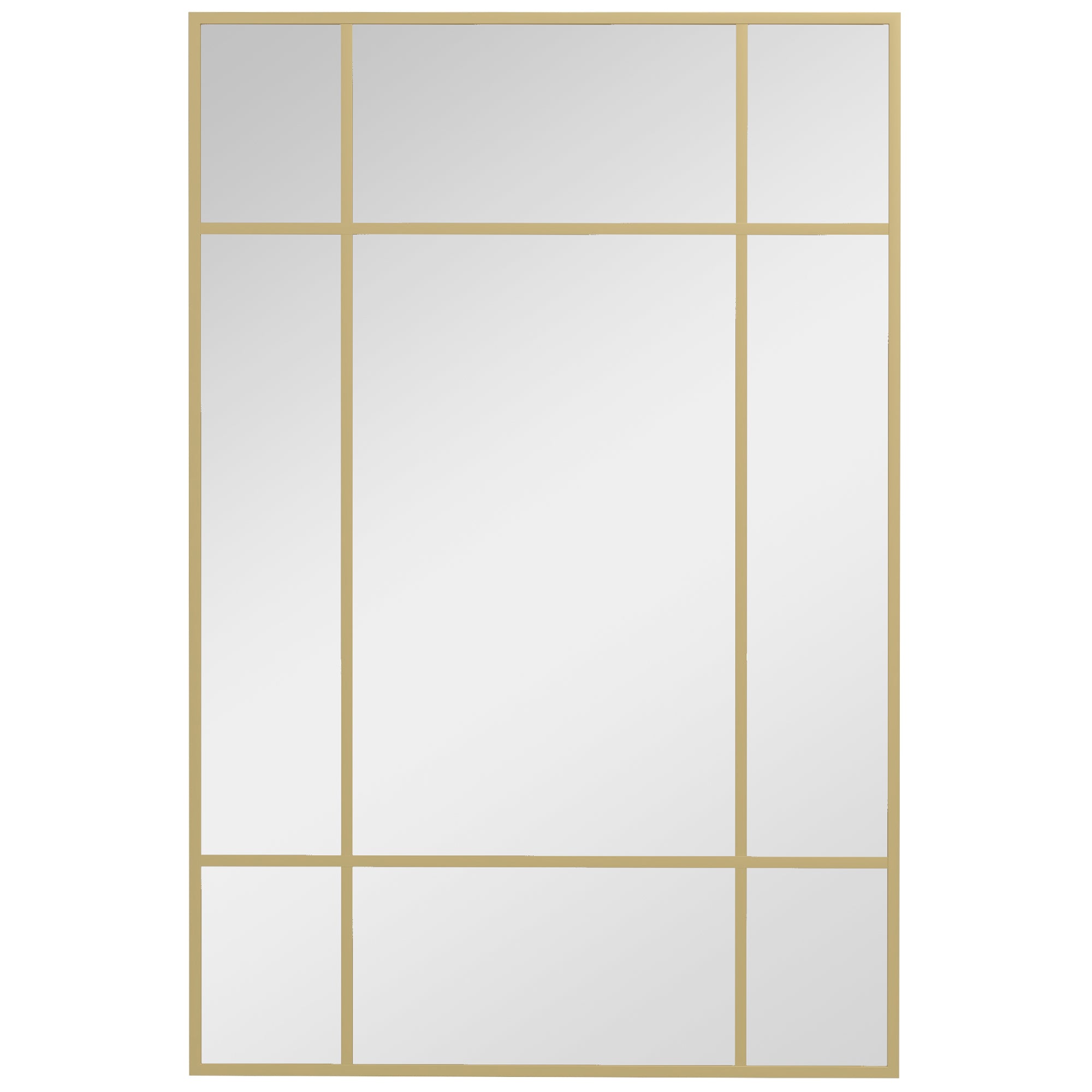 Rectangular Wall Mirror 90x60 cm with Metal Frame Decorative Mirror for Living Room Bedroom Entryway Gold