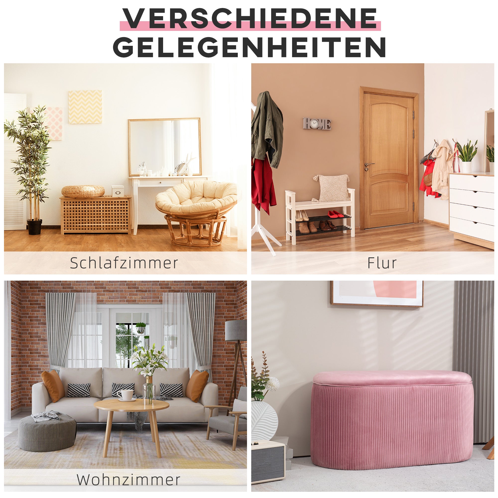 Upholstered Bench with Storage Chest for Living Room French Style Velvet Elegant Pink 81 x 40 x 41 cm