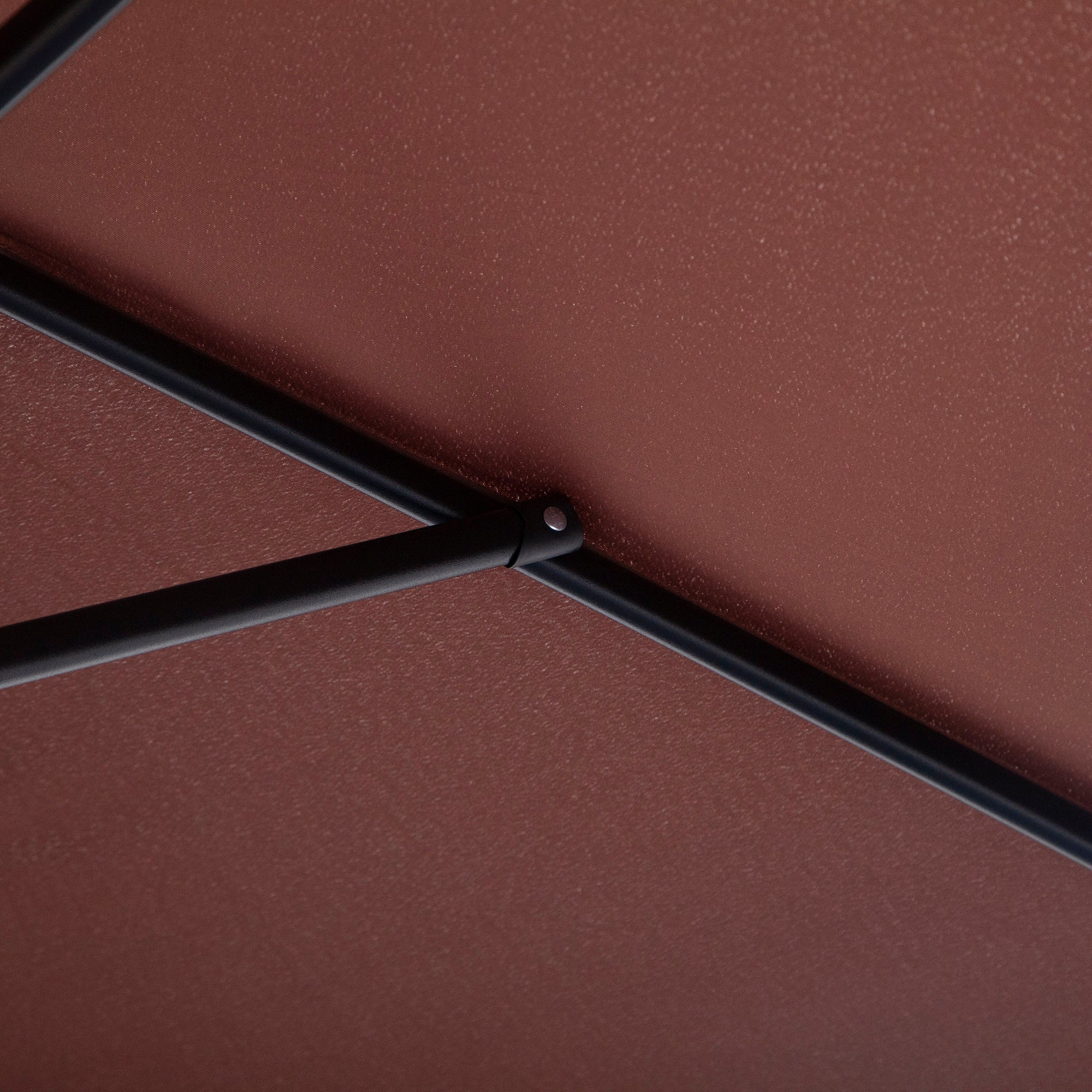 Cantilever Umbrella Garden Parasol Market Umbrella with Hand Crank Alu 180/m² Polyester Steel Coffee Ø2.6 x 2.35 m