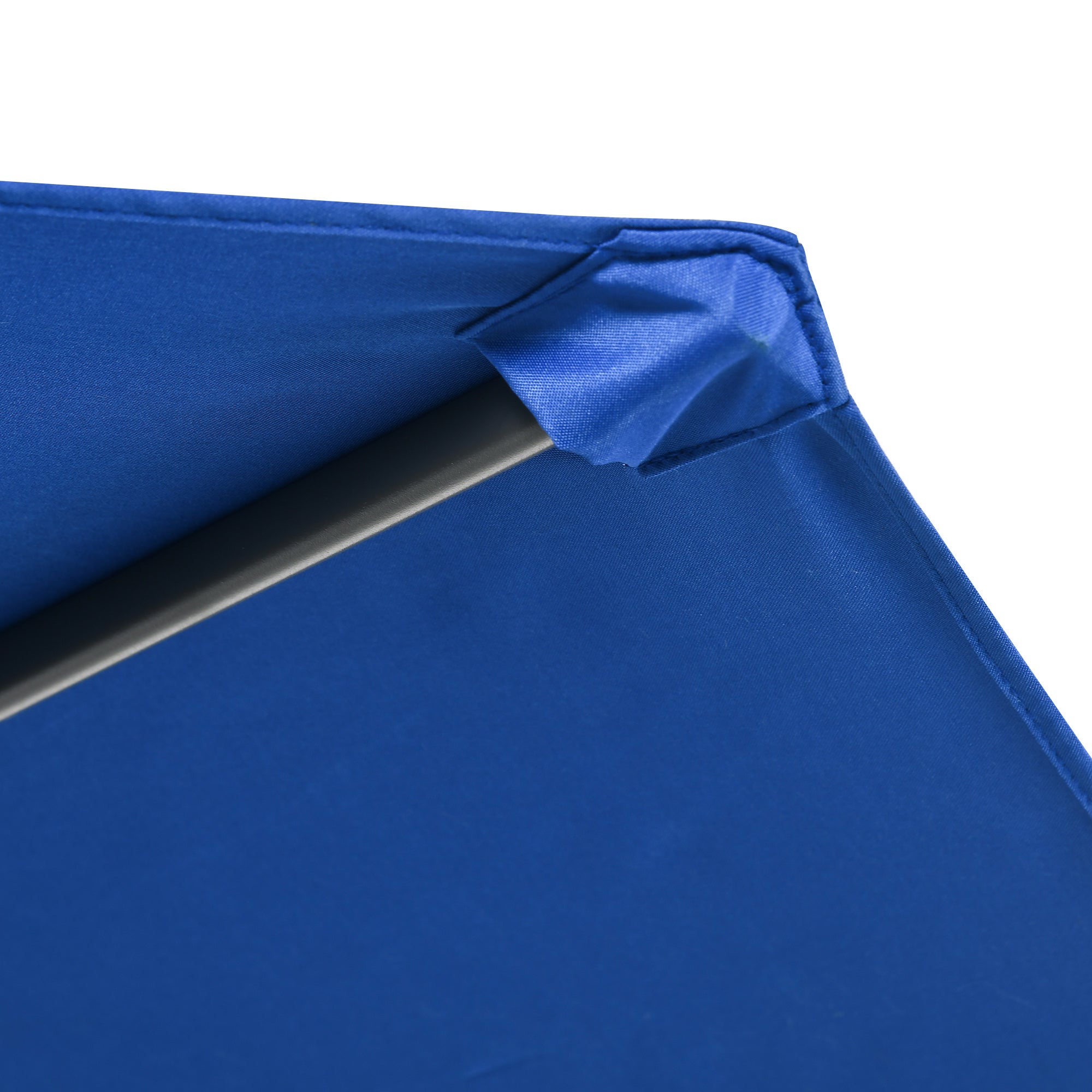 Offset Octagonal Foldable 3m Diameter Garden Umbrella with Cross Base in Blue