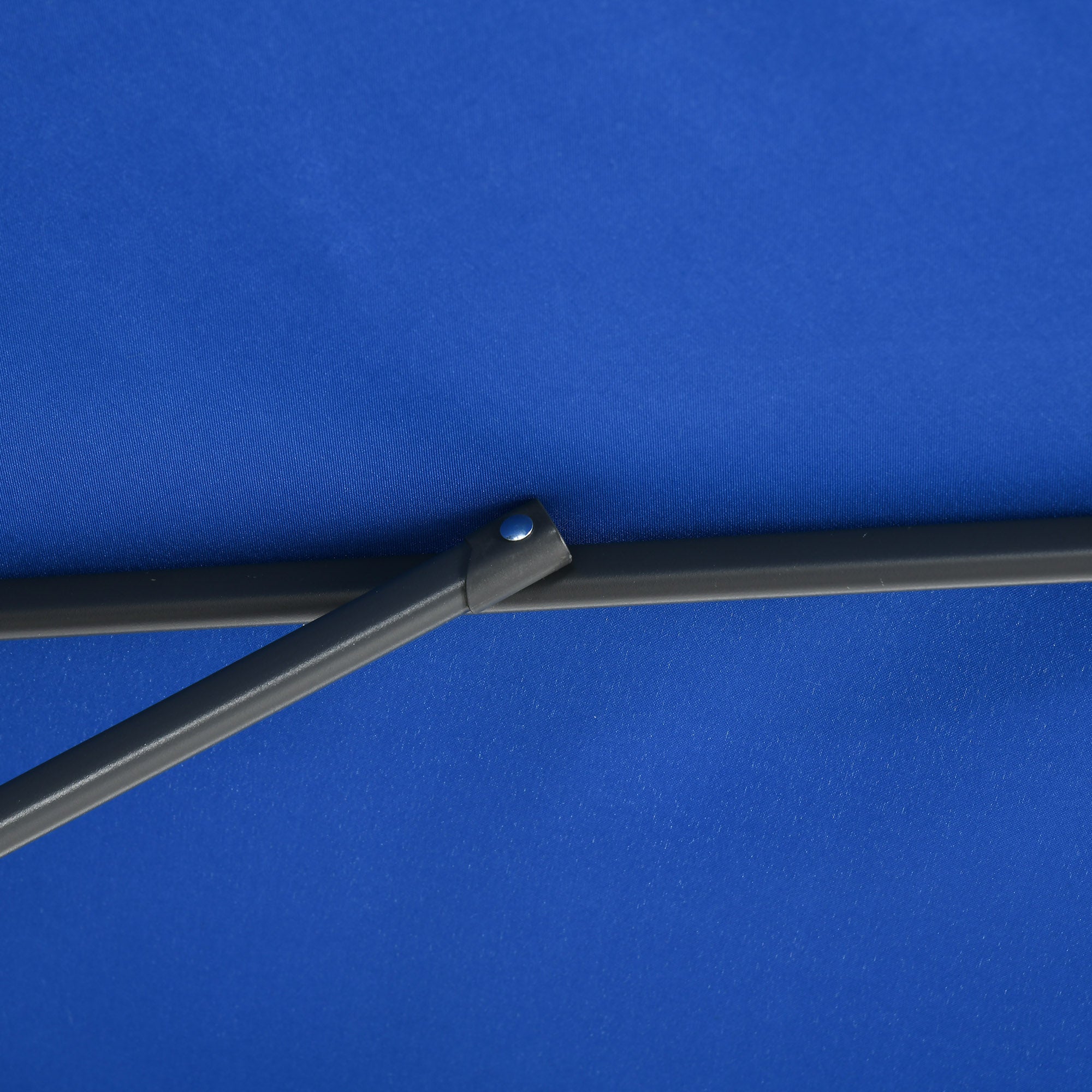 Offset Octagonal Foldable 3m Diameter Garden Umbrella with Cross Base in Blue