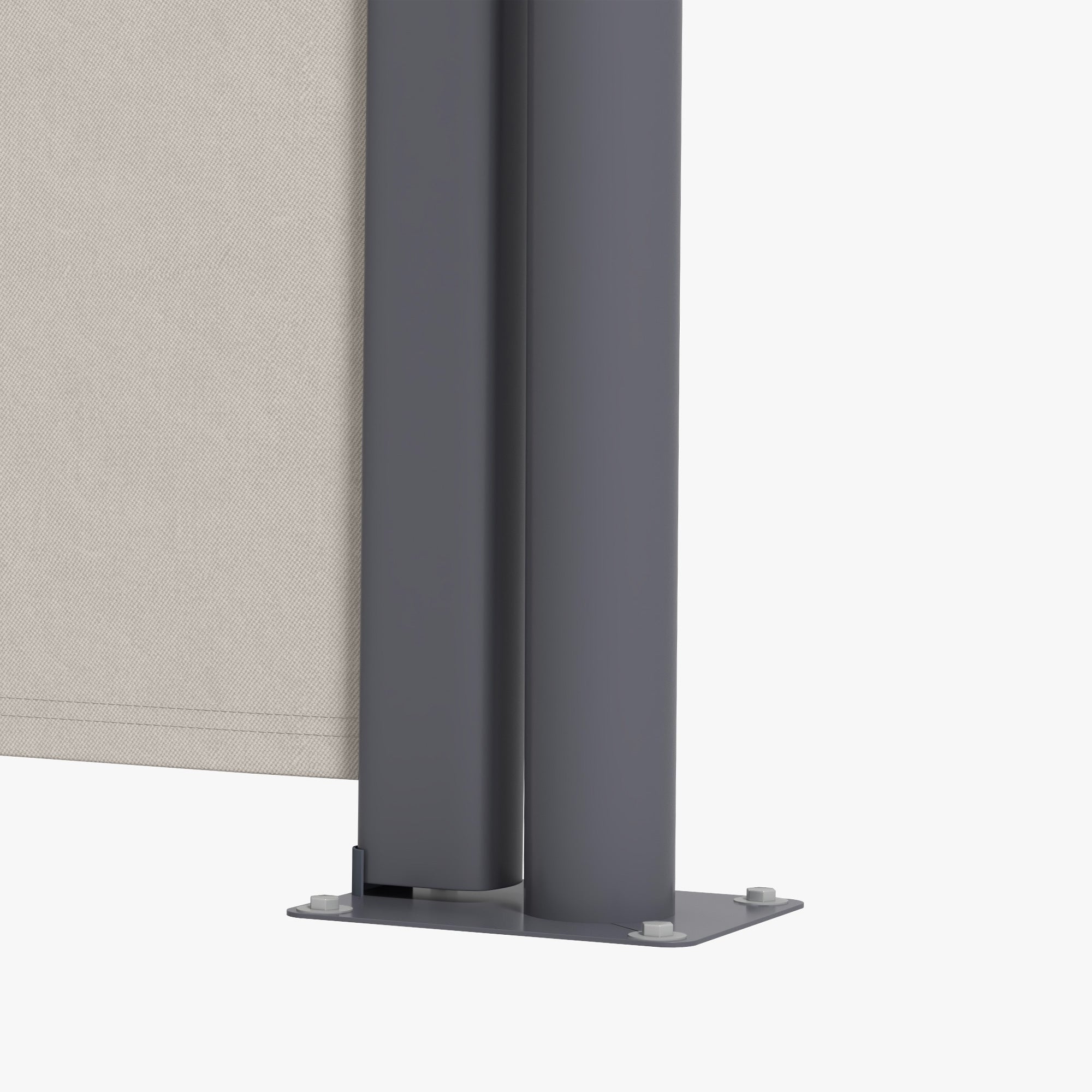 Retractable Side Awning Privacy Screen with Wall Mount Steel Box Waterproof Side Wall Awning Wind Protection Sun Protection 300 x 100cm for Balcony Terrace Garden Gray