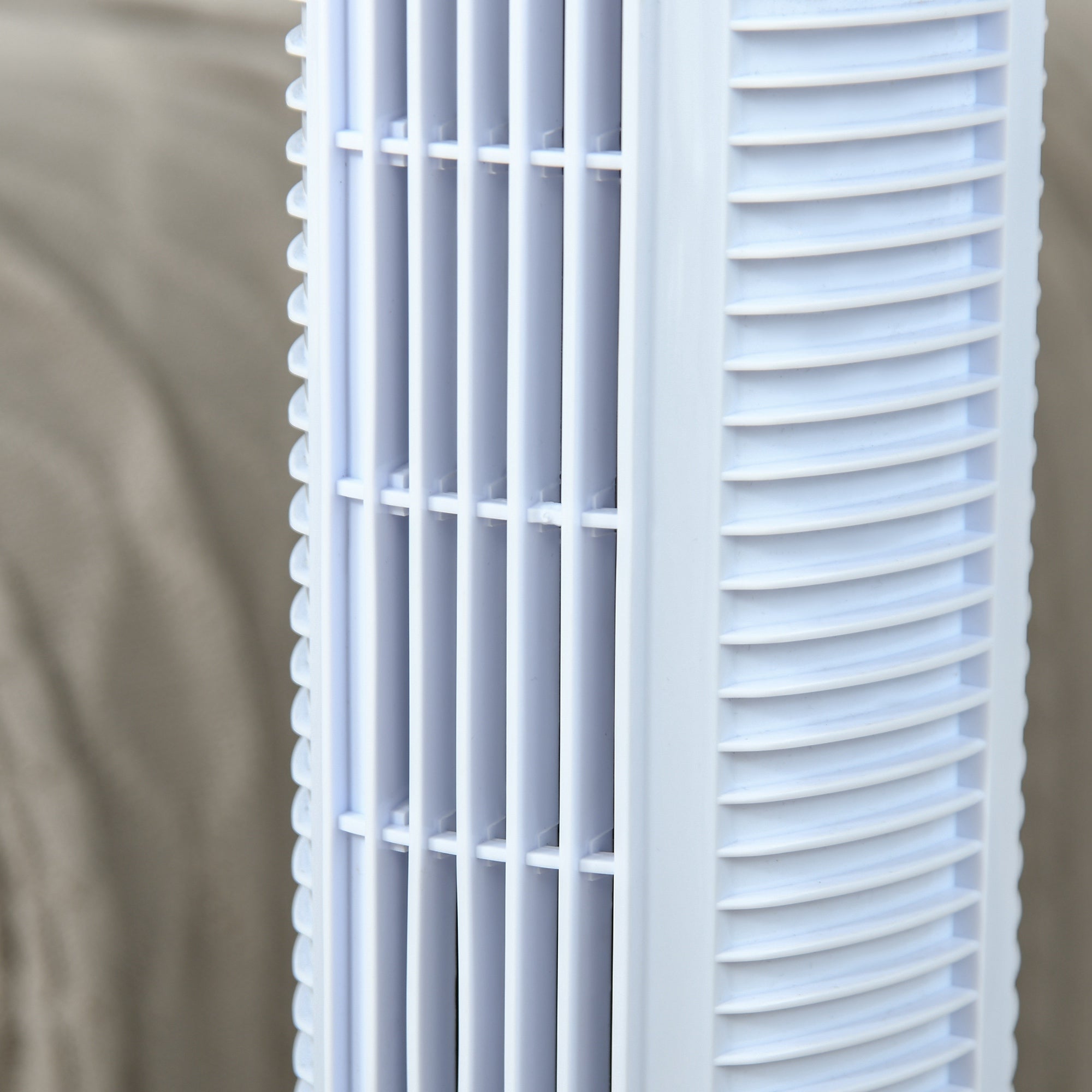 Tower Fan Vertical Fan 50W with Remote Control 3 Speeds LED Display Timer 7.5h and 70° Oscillation Ø20x78.5 cm White