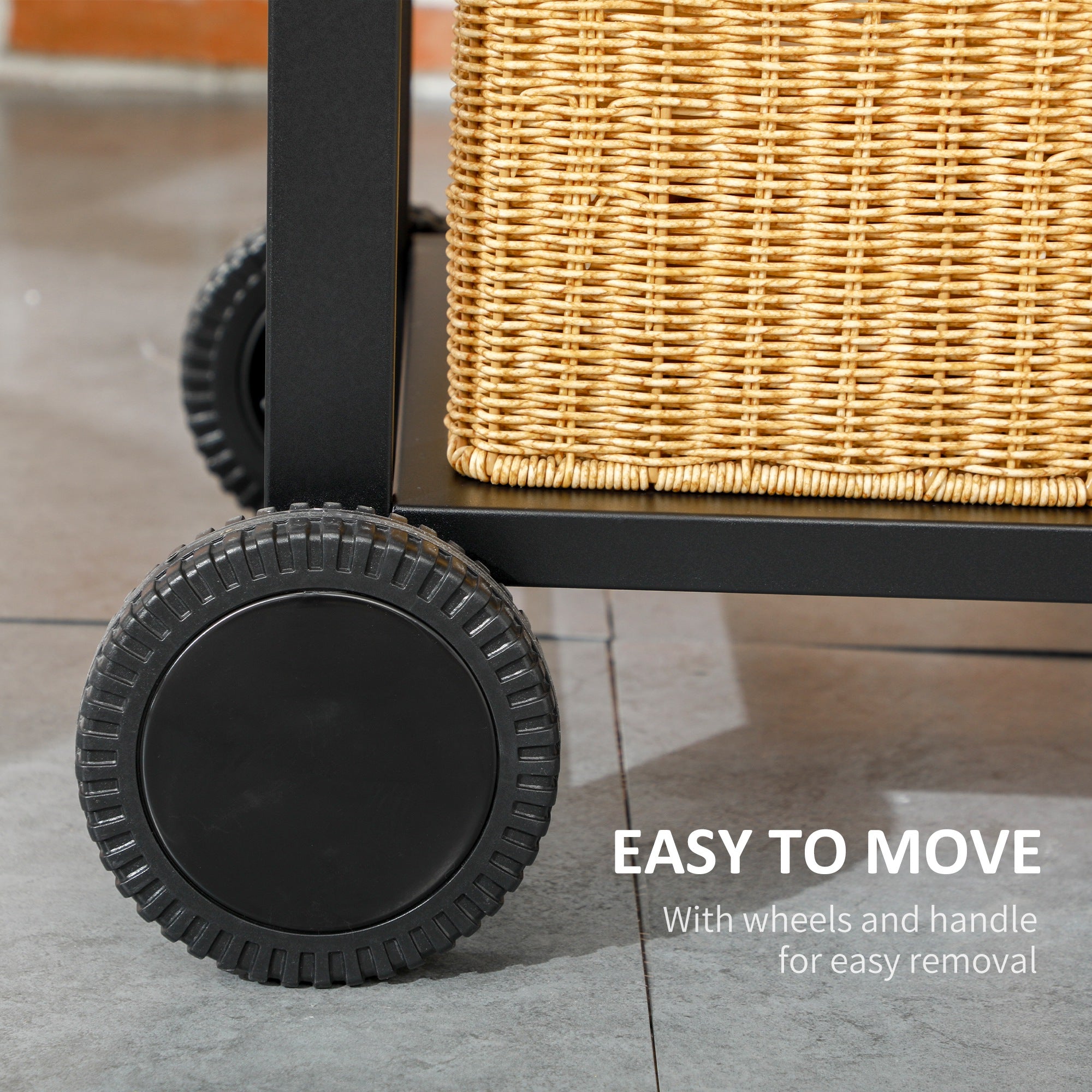 Charcoal Grill, Camping Grill with Two Grills, Folding Side Table, Grill Cart with Shelf, BBQ Handle, Stainless Steel, Black, 120 x 64 x 114 cm