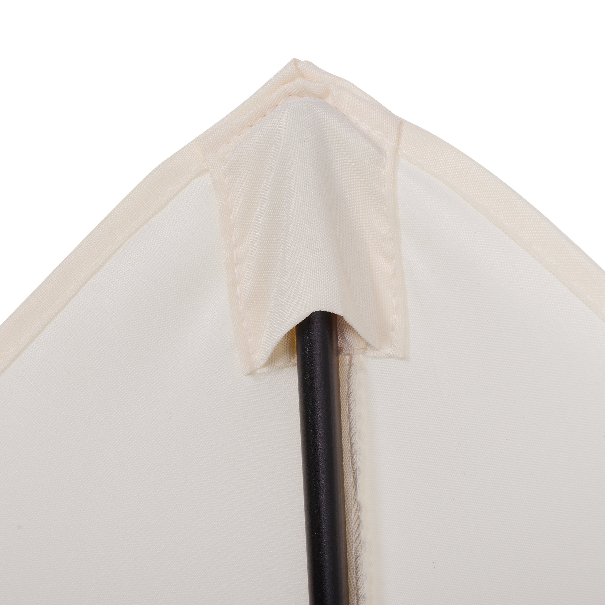 Garden Umbrella 2x2 m with Air Vent, Outdoor Umbrella with 6 Aluminum Ribs and 160 g/㎡ Polyester Cover, for Yard, Terrace, and Balcony, Cream