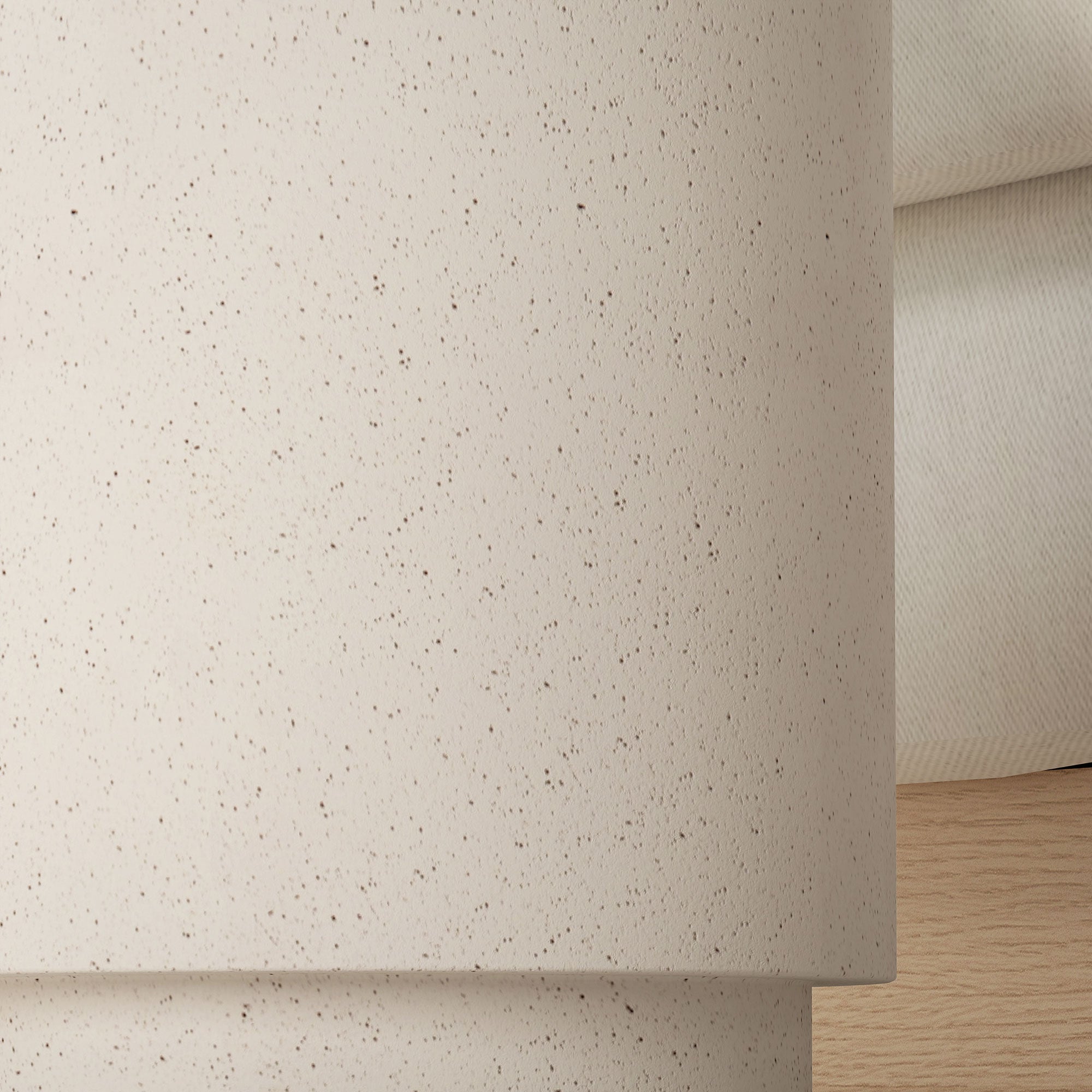 Side Table Living Room Table with Stone Look, Coffee Table, End Table, Coffee Table for Living Room, Garden Ø37 x 43 cm, Cream White