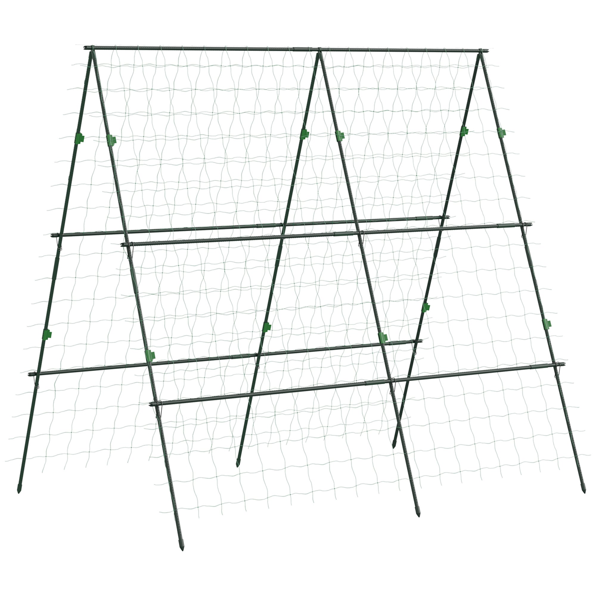 Metal Trellis for Climbing Plants Green, Rust-Free, 180x100x180cm, Arch for Roses, Garden Trellis for Tomatoes, Vegetables, Flowers, Climbing Plants