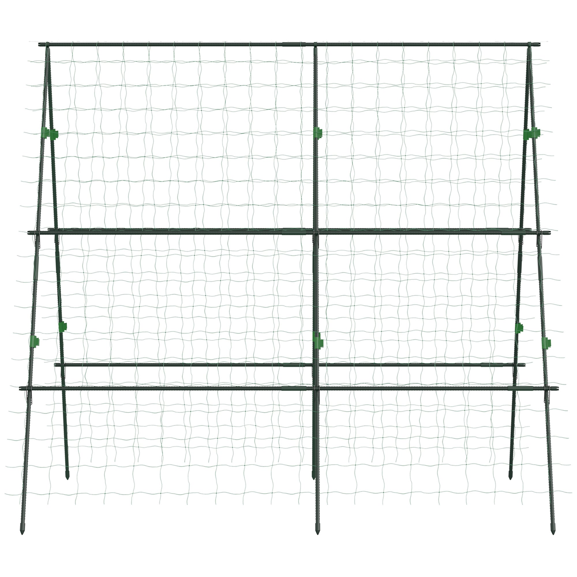 Metal Trellis for Climbing Plants Green, Rust-Free, 180x100x180cm, Arch for Roses, Garden Trellis for Tomatoes, Vegetables, Flowers, Climbing Plants