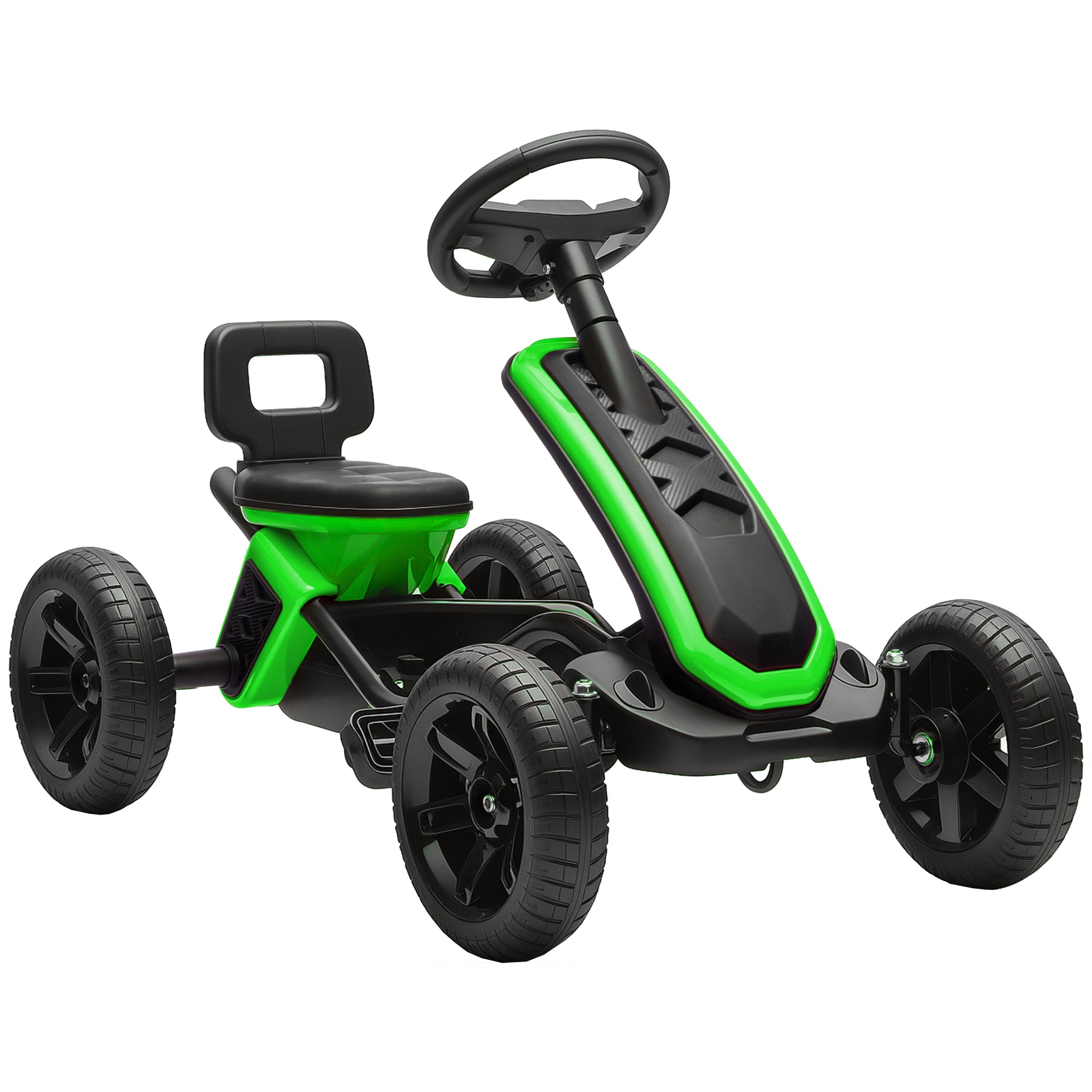Pedal Kart — EVA Anti-Slip Wheels, Metal Frame, 66 lb Capacity, Ages 2–5, Green