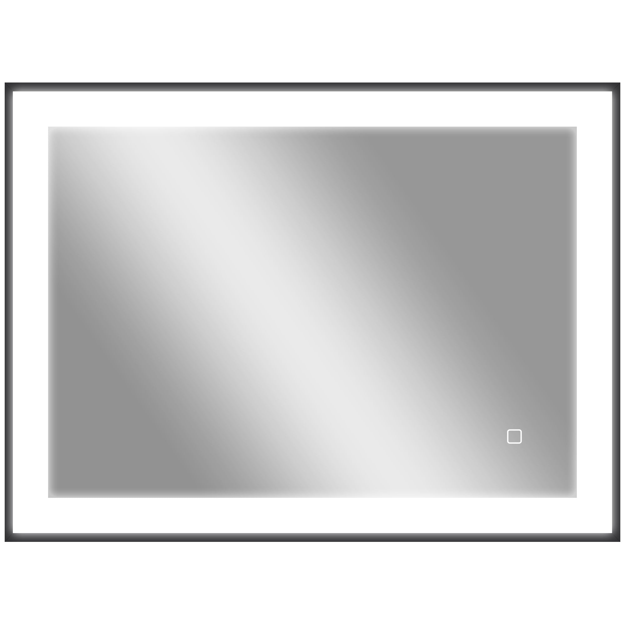 Bathroom Mirror with LED Light 80x60 cm Wall Mirror with 3 Light Colors Anti-fog Function Memory Function Touch Switch Horizontal/Vertical IP44