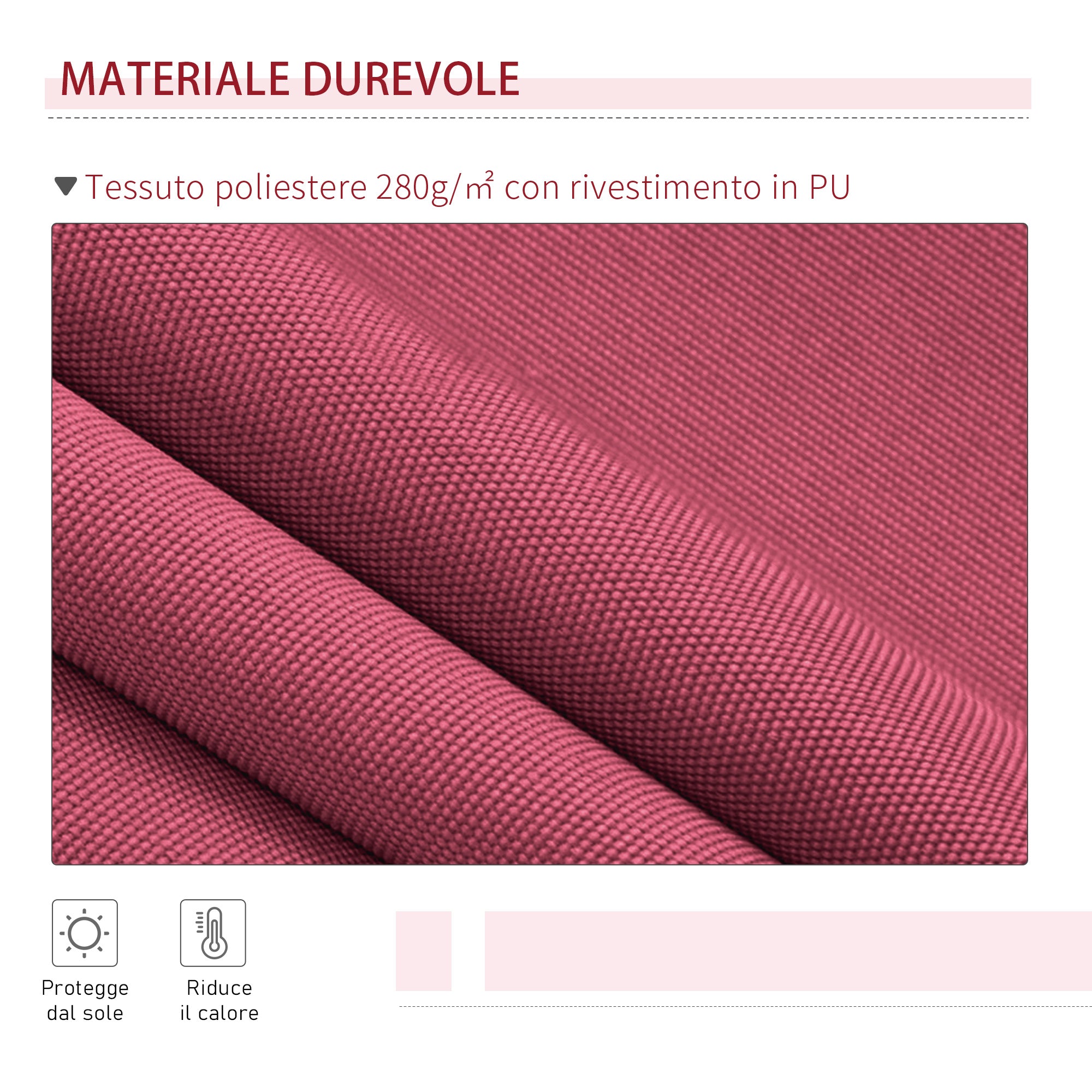 Manual Drop Arm Awning for Doors and Windows, Aluminum and Anti-UV Polyester, 3x2.5m, Dark Red