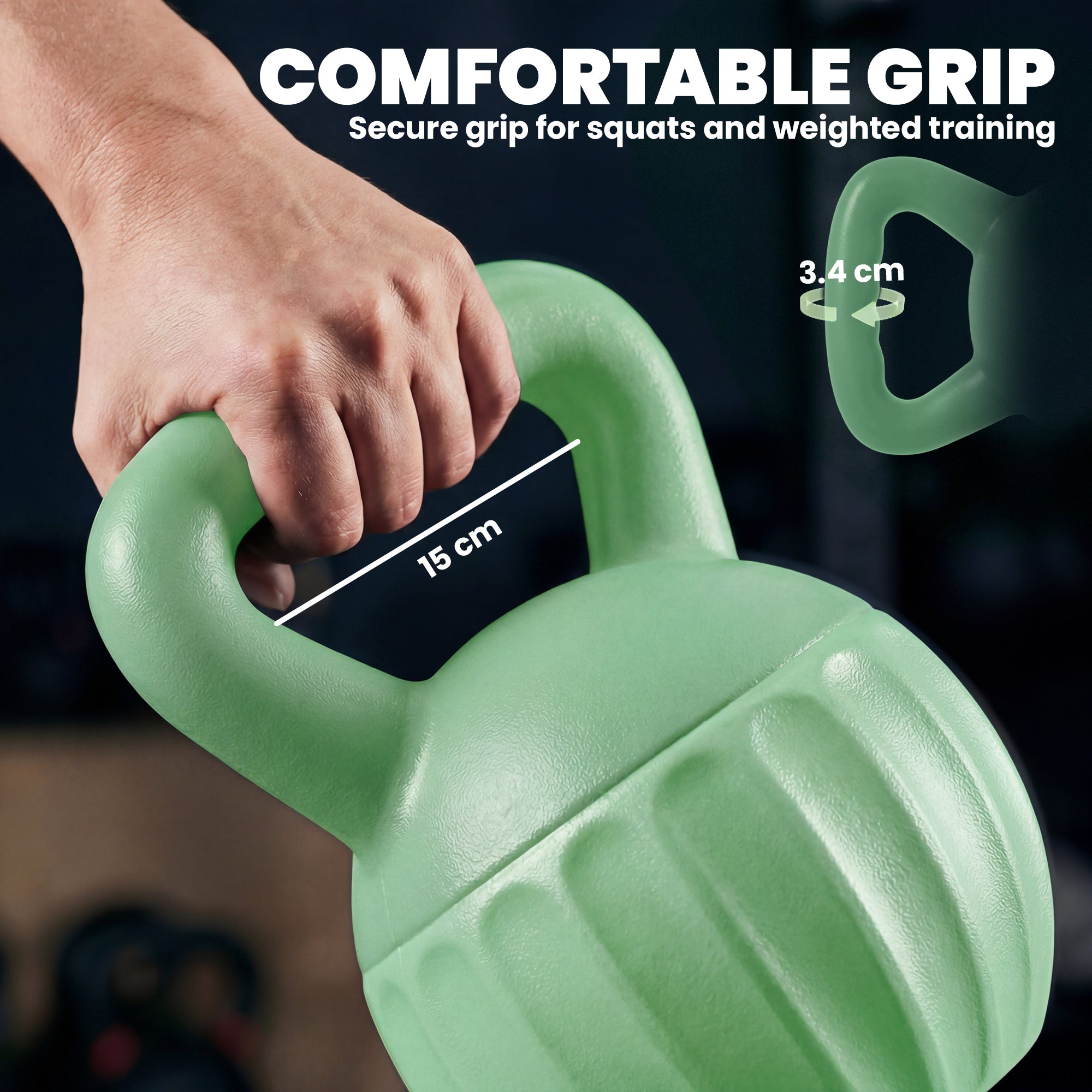 SPORTNOW Kettlebell 10 kg (22 lb) Sand-Filled Weight for Home Strength Training — Green