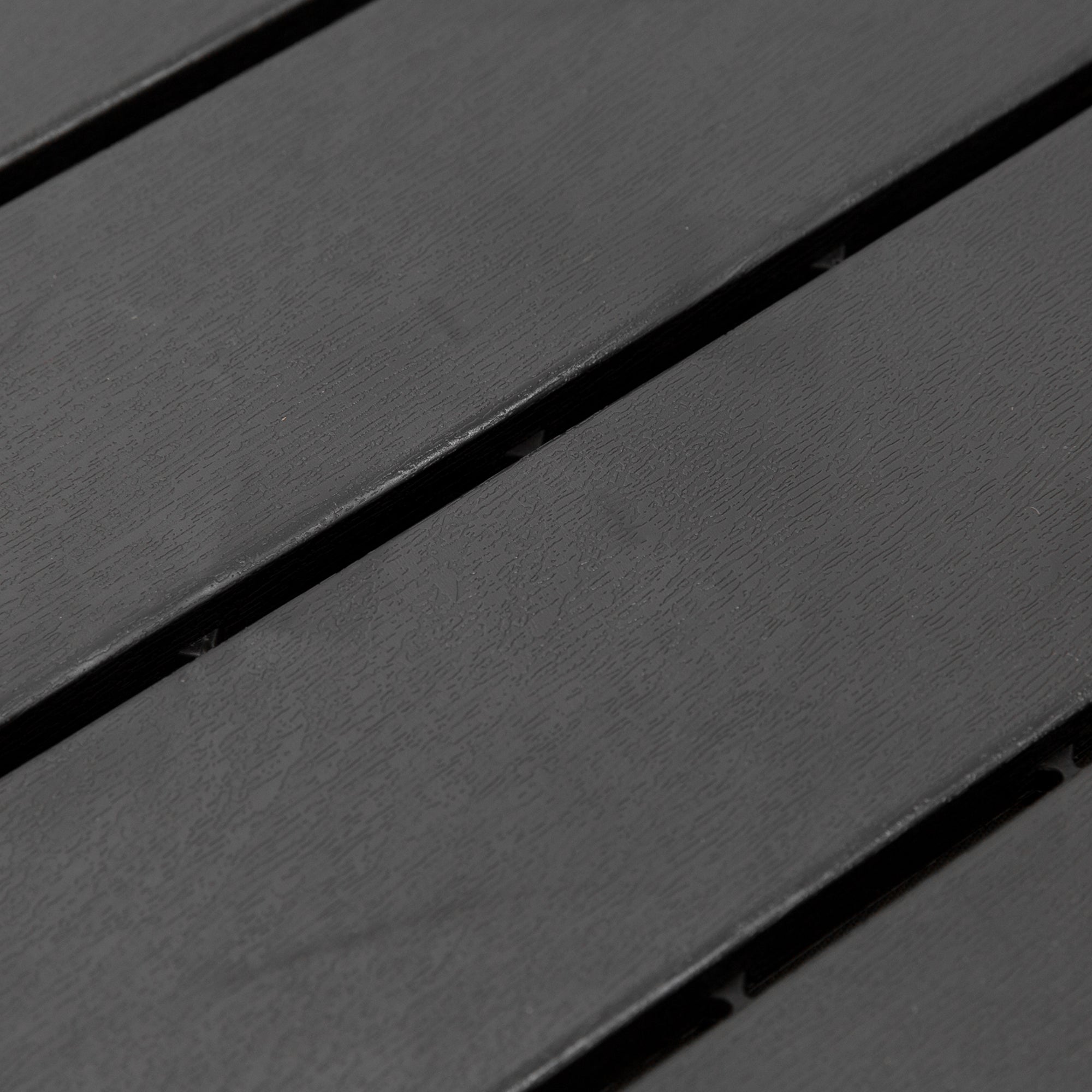 Terrace Tiles 30 x 30 cm 9 Pieces 0.81㎡ Click Tiles Balcony Tiles with Click System Drainage Function Floor Covering Tile for Terrace Balcony Black