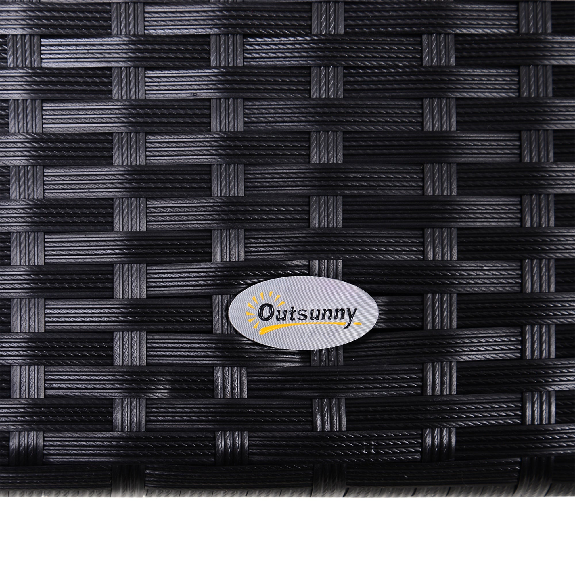 Hollywood Swing 3-Seater made of Polyrattan Garden Swing with Adjustable Sunroof Sun Protection Seat Cushion Hanging Bench up to 360 kg load-bearing Swing for Garden 198x124x179cm Black