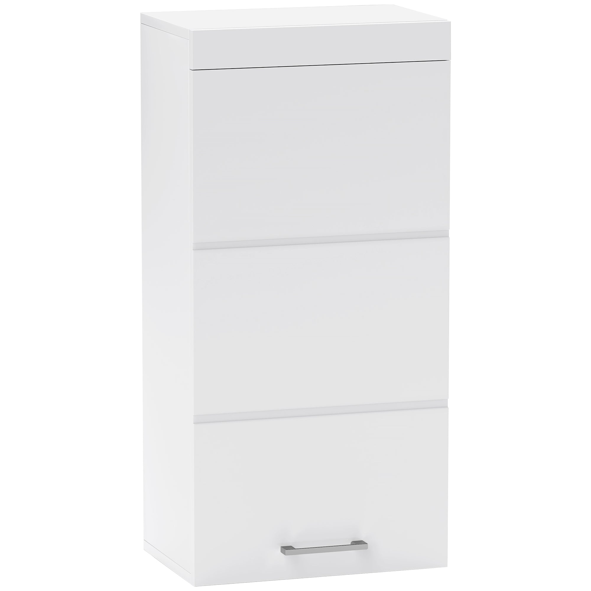Bathroom Cabinet Wall Mounted Medicine Cabinet with Door, Adjustable Shelves 37.2 x 24.5 x 76.8 cm White