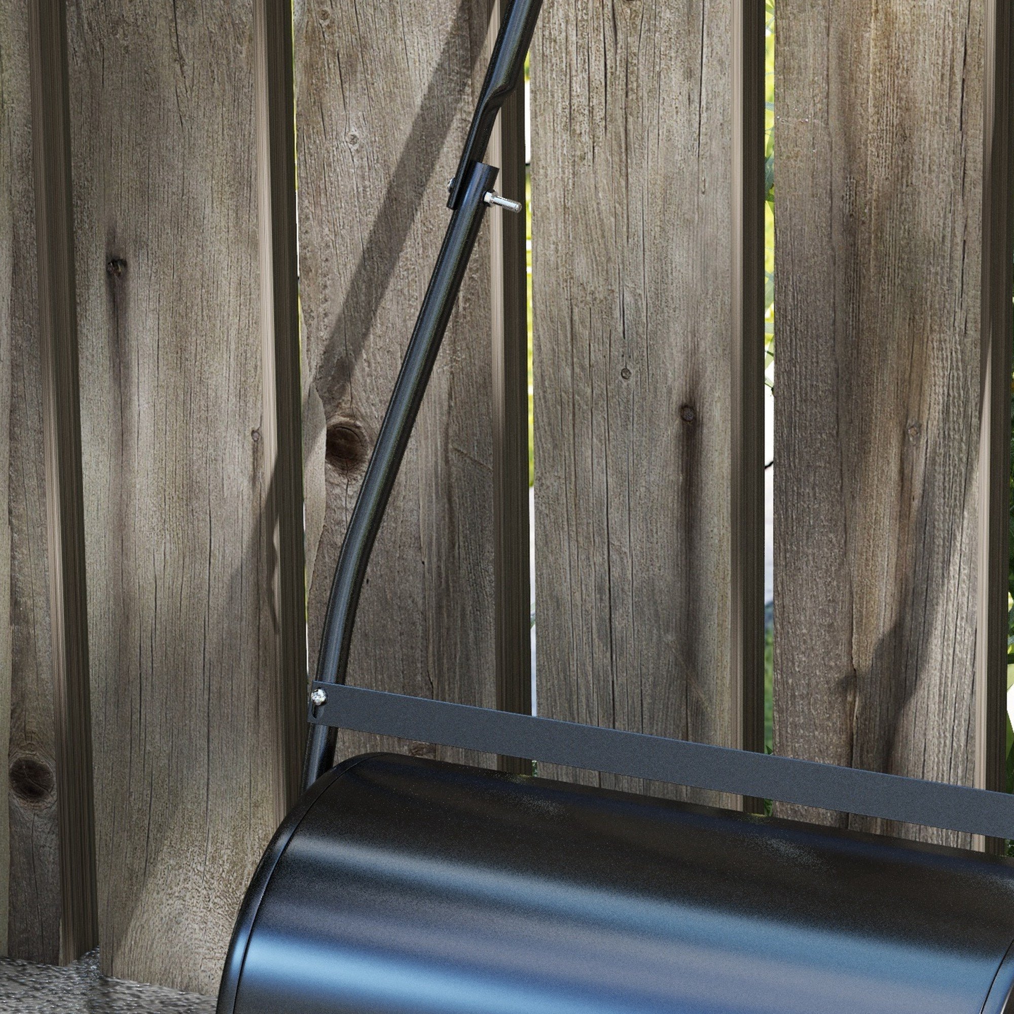 Garden Lawn Roller Steel Lawn Compactor 38L Fill with Water or Sand Roller Size Φ50x32cm Detachable Handle